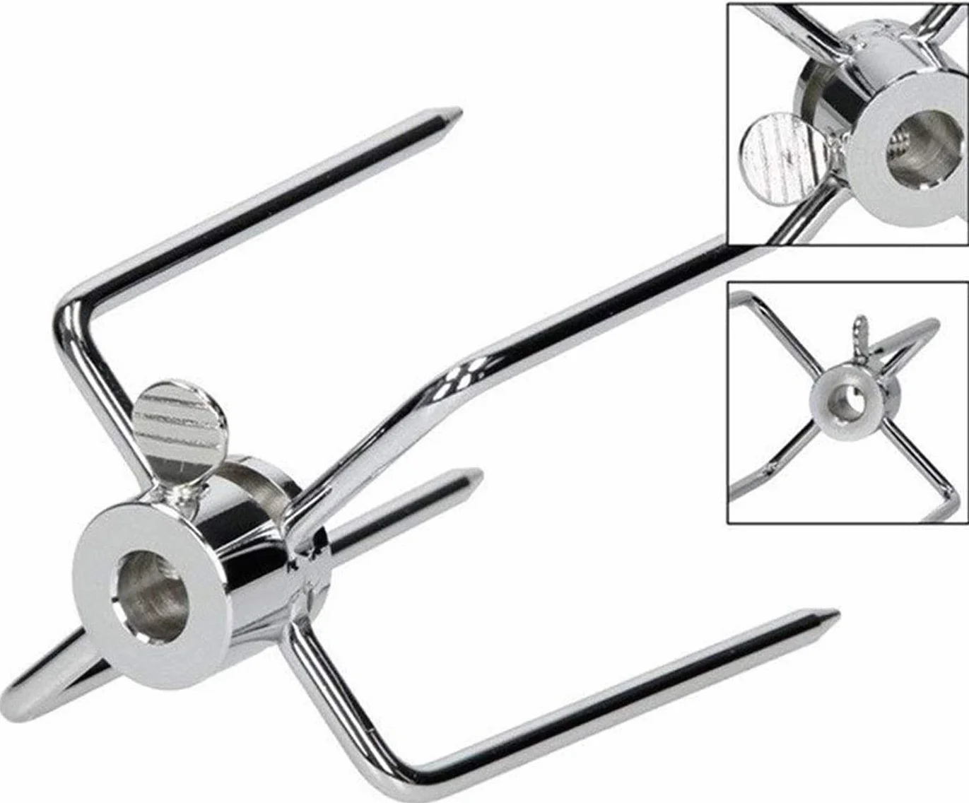 Wytrzymałe widelce do mięsa ze stali nierdzewnej do grilla Rotisserie akcesoria do 5/40 cm kwadratowych prętów do rożka, zestaw 2 szt