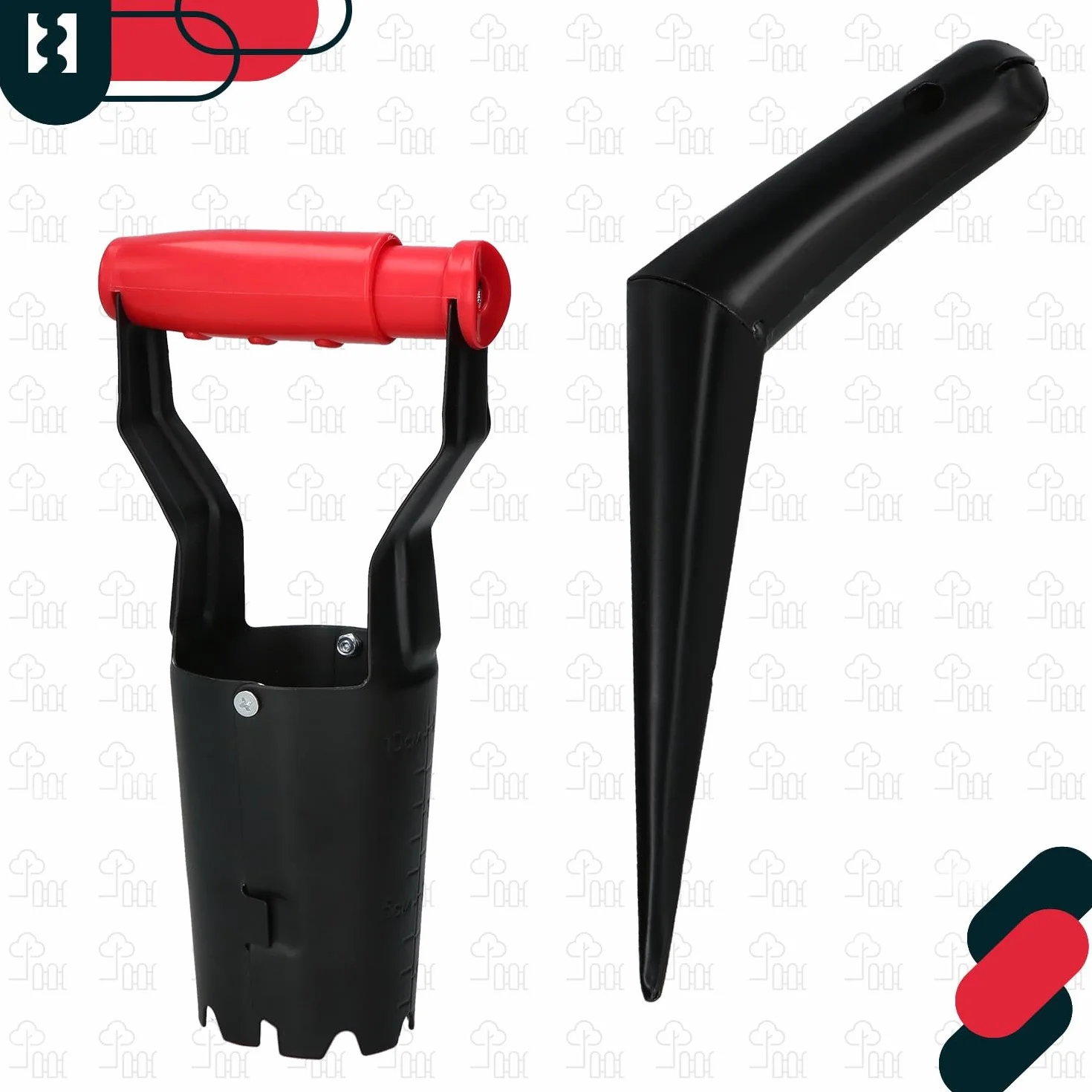 KOTARBAU Sadzarka do cebulek kwiatowych 23 cm stal malowana proszkowo czarna