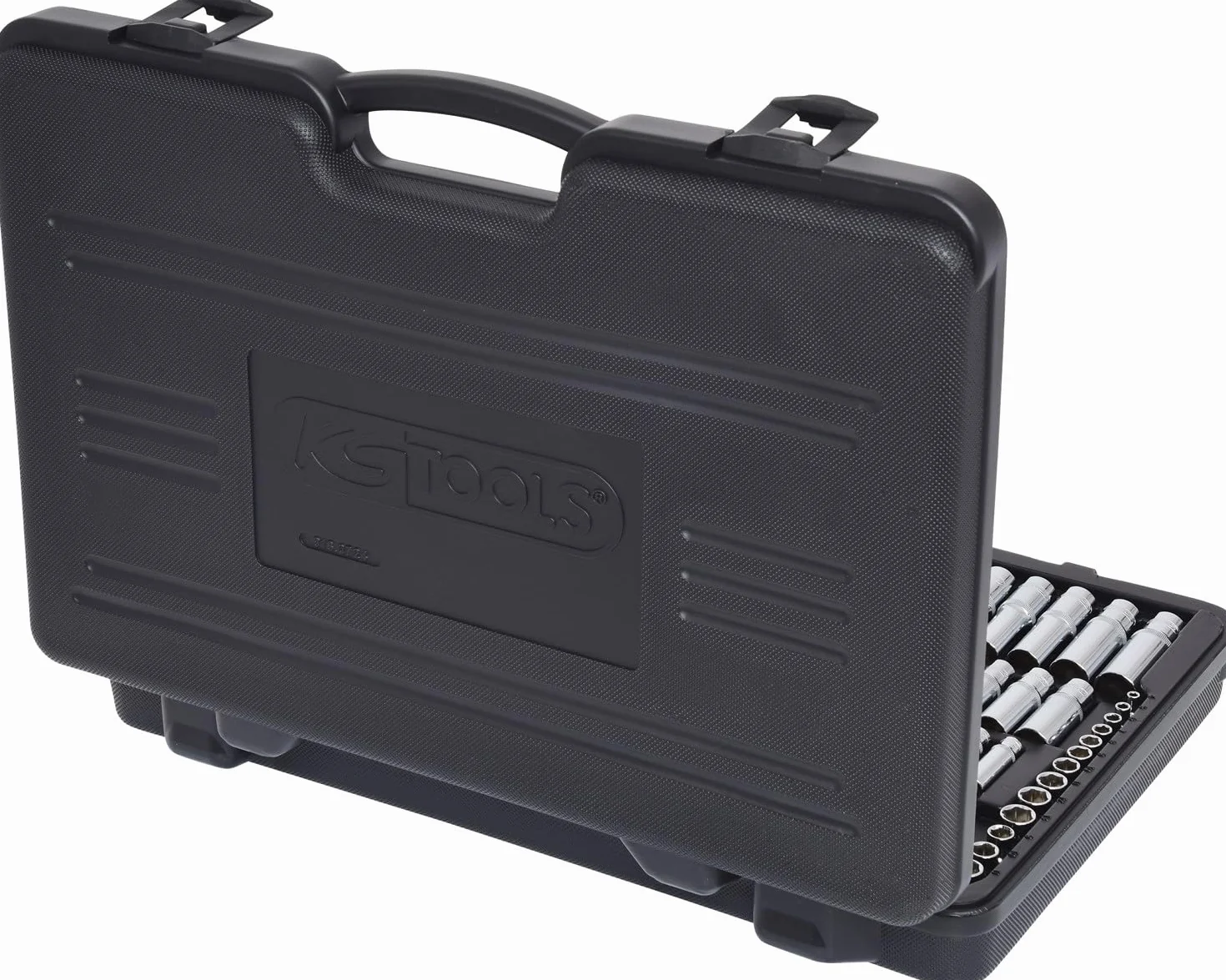 KS Tools 918.0724 CHROMEplus Zestaw podw. kluczy nasadowych,124-szt, 1/4"+3/8"+1/2"