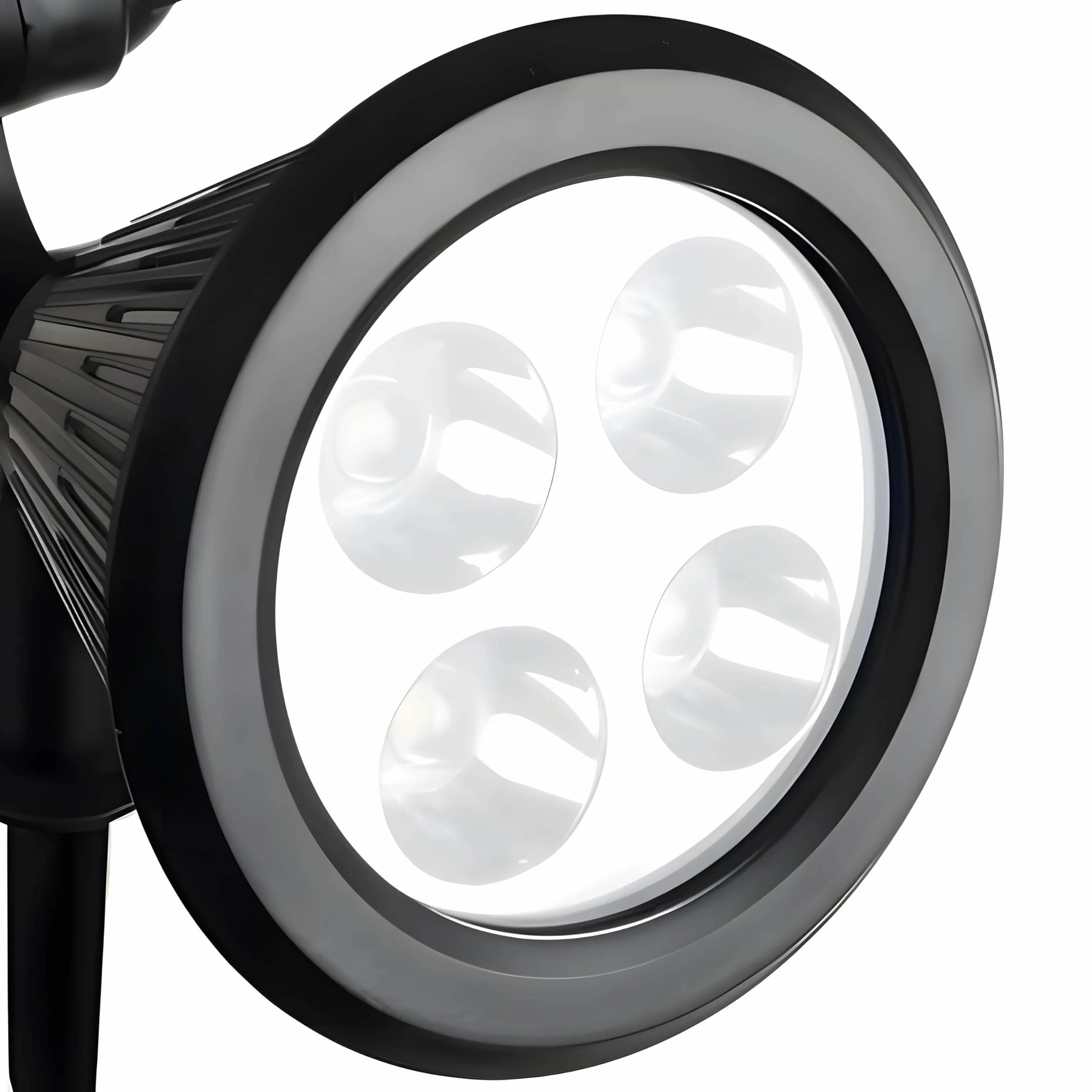Retoo Lampa Solarna z Czujnikiem Zmierzu, 4x LED z 3 trybami jasności, Zimna Barwa Swiatła 6500K, Super Jasna, Wodoszczelna, Zewnętrzna lampa ogrodowa