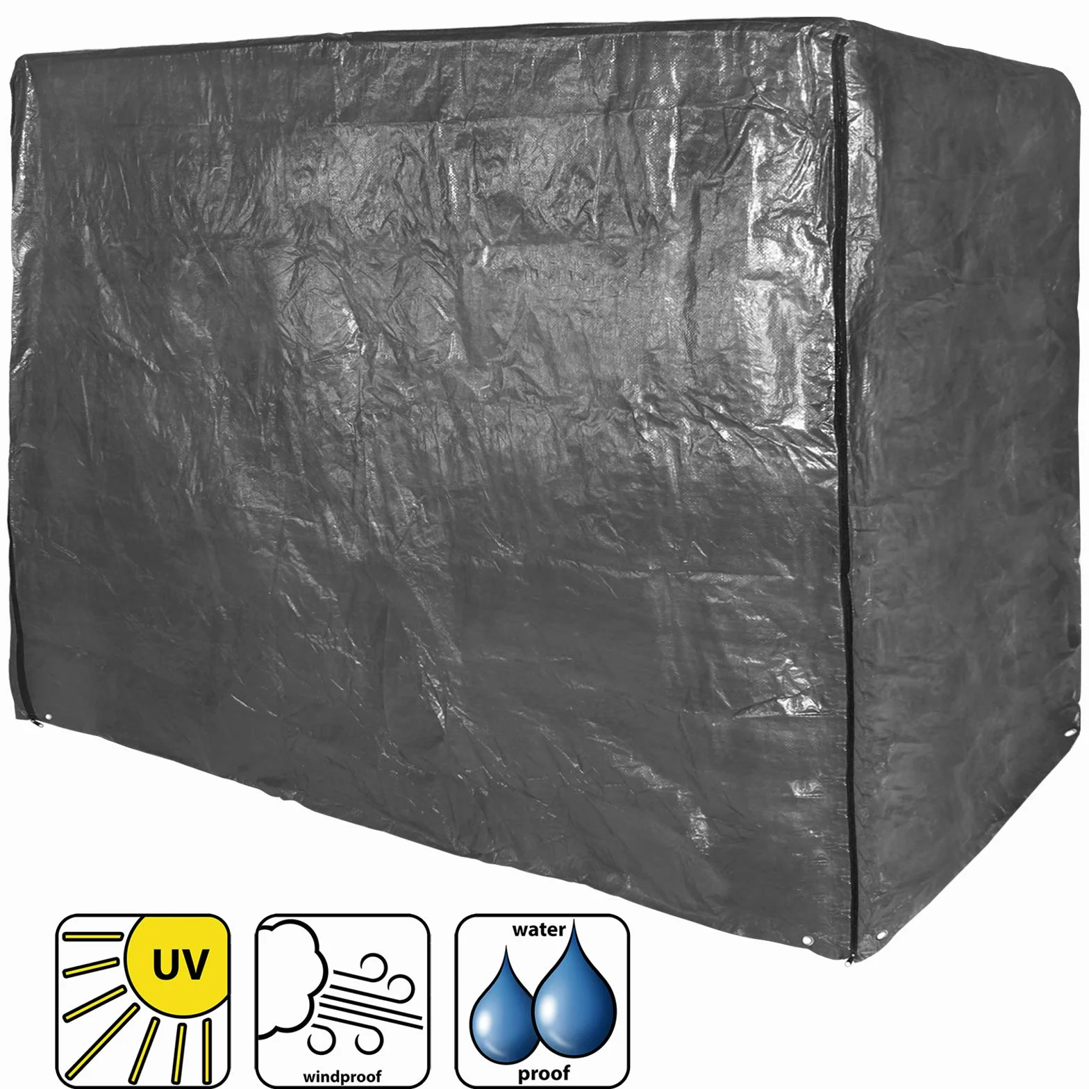 BB Sport Koc na huśtawkę ogrodową szary 180x160x115 cm