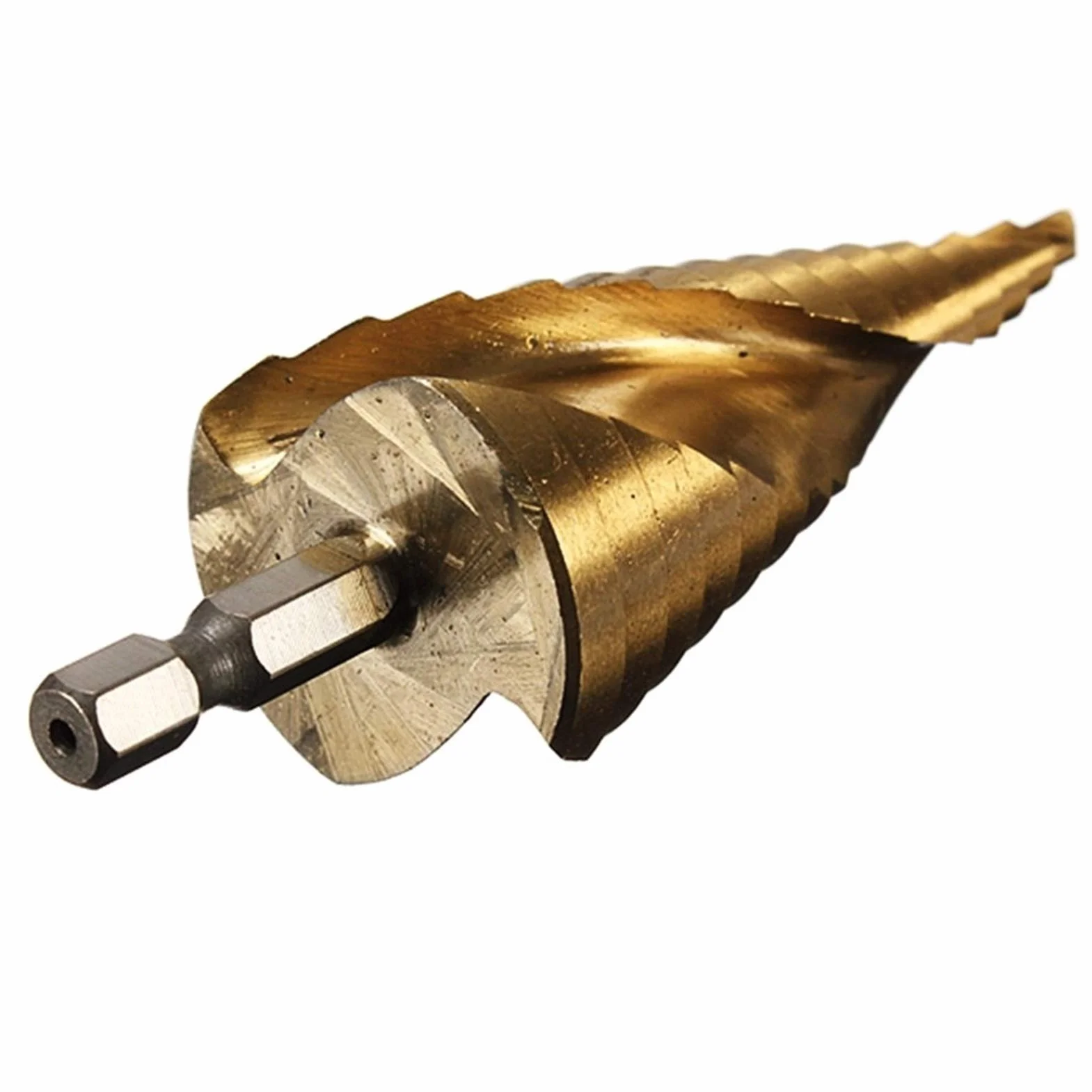 Wiertła tnące Wiertło stopniowe pokryte tytanem 4-12/20/32mm Wiertło do drewna HSS Wiertło do metalu z chwytem sześciokątnym Wiertło rdzeniowe (kolor: zestaw 4 12 20 32mm) (zestaw 4 12 20 32mm)