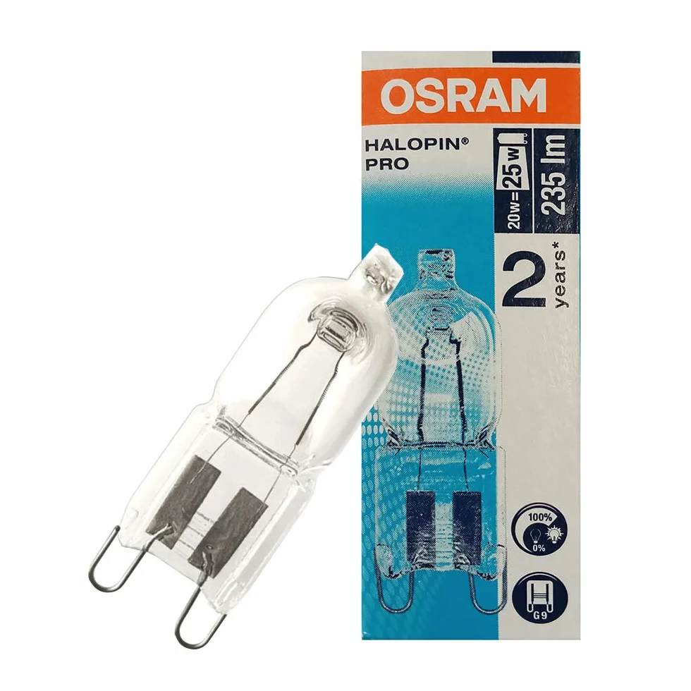 Osram Halopin Pro | lampy halogenowe 230 V 20 W, 66720 Base G9, ciepła biel/2700K - 235 lm