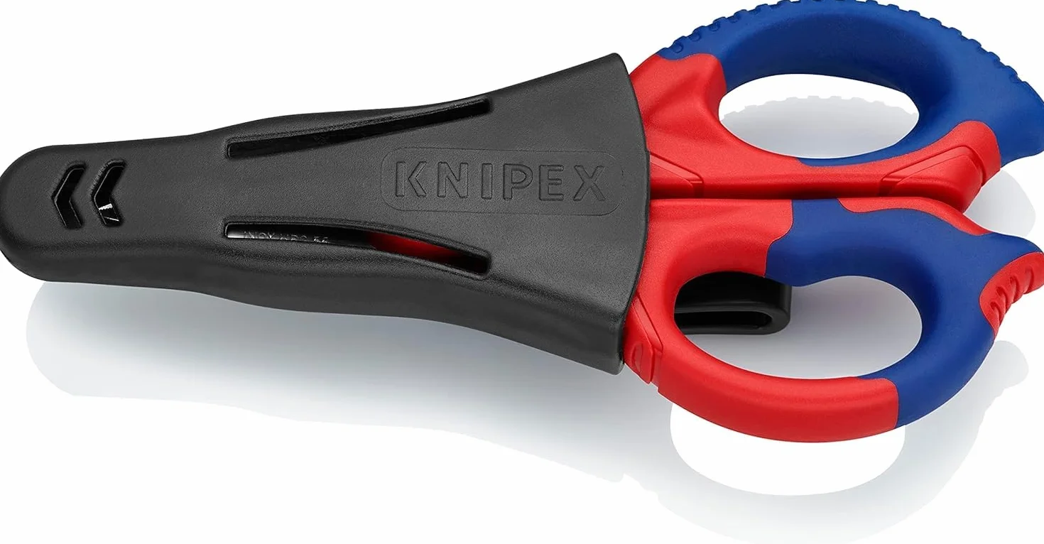 KNIPEX Nożyczki dla elektryków Z wielokomponentowymi nasadkami, wzmacniane włóknem szklanym 160 mm, 95 05 155 SB