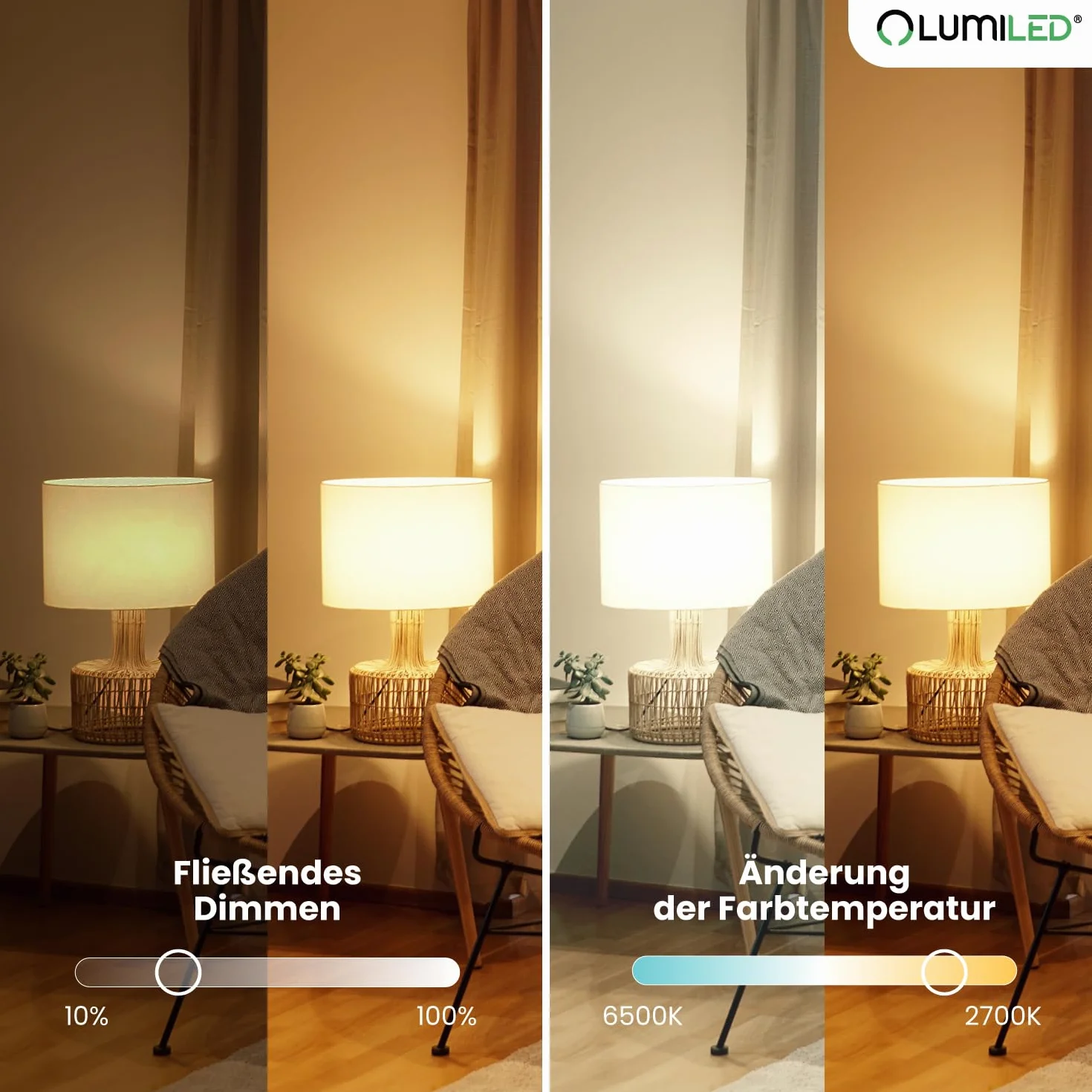 Lumiled Smart SAYO B35 żarówka LED E14 5 W (40 W) 450 lm, Wi-Fi, ściemniana, wielokolorowa, RGBW, Wi-Fi, timer, Smart Home, 16 mln kolorów, sterowanie za pomocą aplikacji, kompatybilna z Amazon Alexa