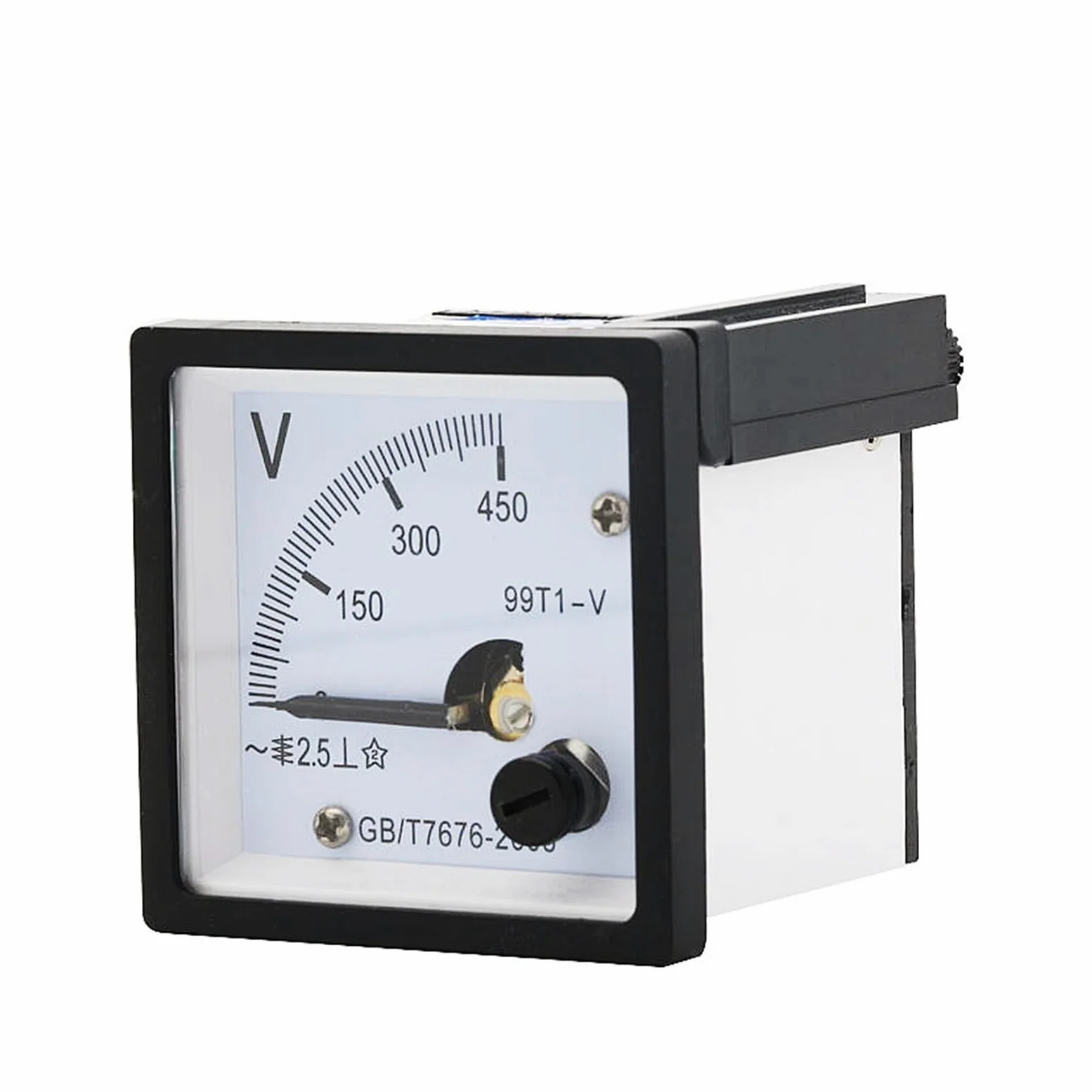 1 sztuka 99T1-V kwadratowy 48 x 48 mm 250 V/300V/450V/500V/600V/750V/1000 V, wskaźnik napięcia, woltomierz analogowy AC (1000V)