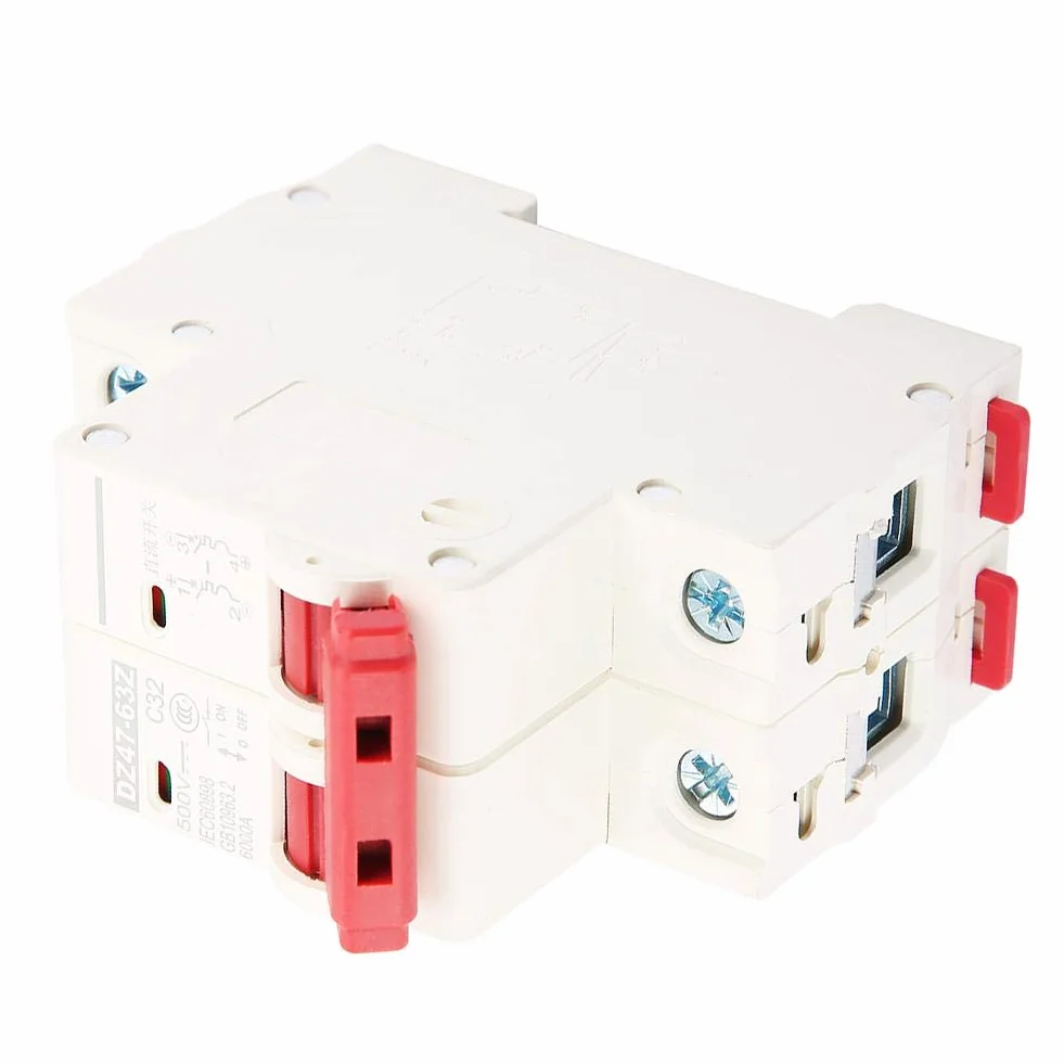 2P PV DC miniaturowy przerywacz 32A przerywacz MCB wyłącznik nadprądowy bezpieczeństwa DC 500V DZ47-63Z