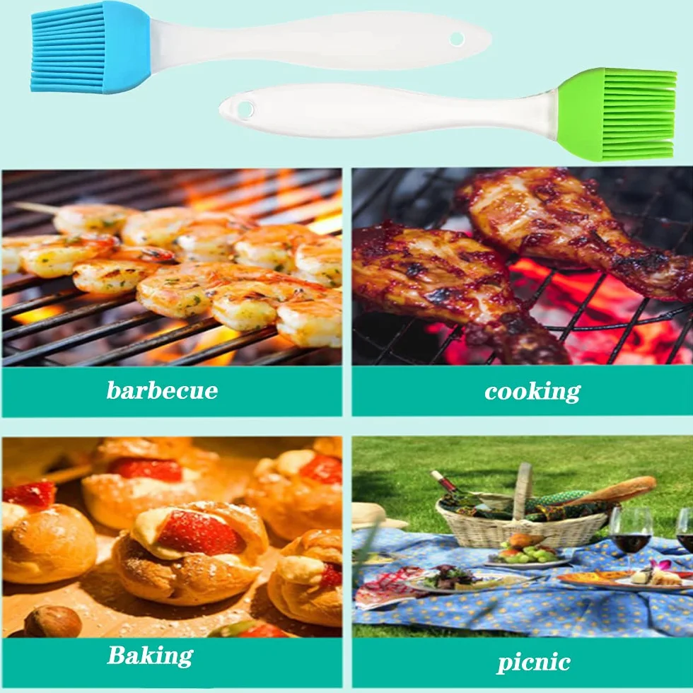 Pędzelek kuchenny, silikonowy pędzel, silikonowa kuchnia, pędzle do grilla, szczotka do ciasta, do grilla, ciast, pieczenia, pieczenia, gotowania, olejowania