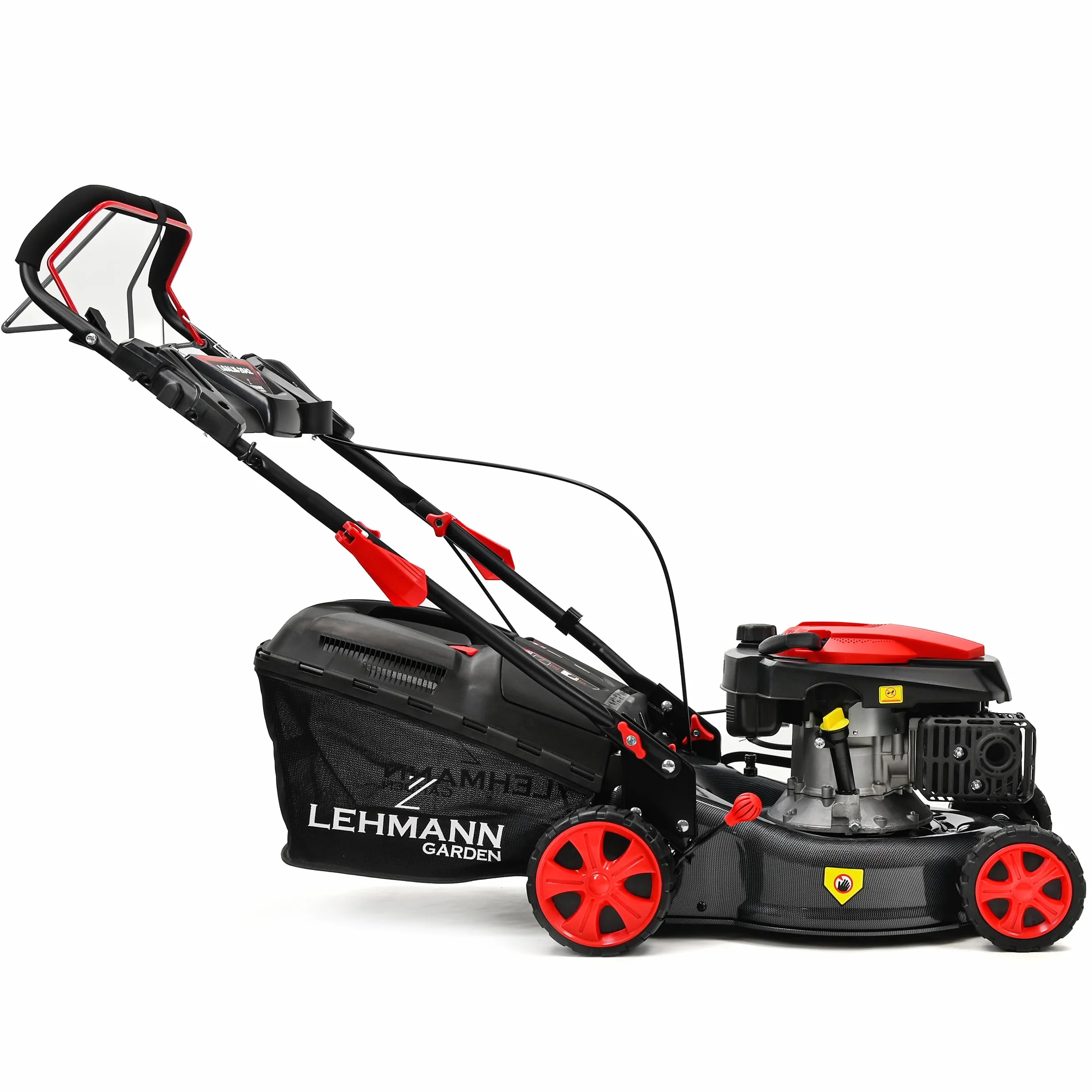 Lehmann LGALM-2642 kosiarka spalinowa z napędem 146 cm³ 2,6 kW szerokość cięcia 42 cm obudowa stalowa regulacja wysokości koszenia 25-70 mm