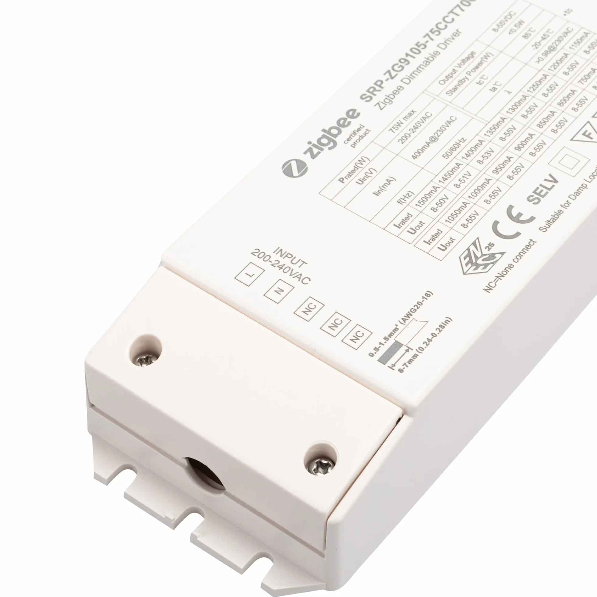 CONNEX 75 W ZigBee CCT ściemniany sterownik SRP-ZG9105-75CCT700-1500