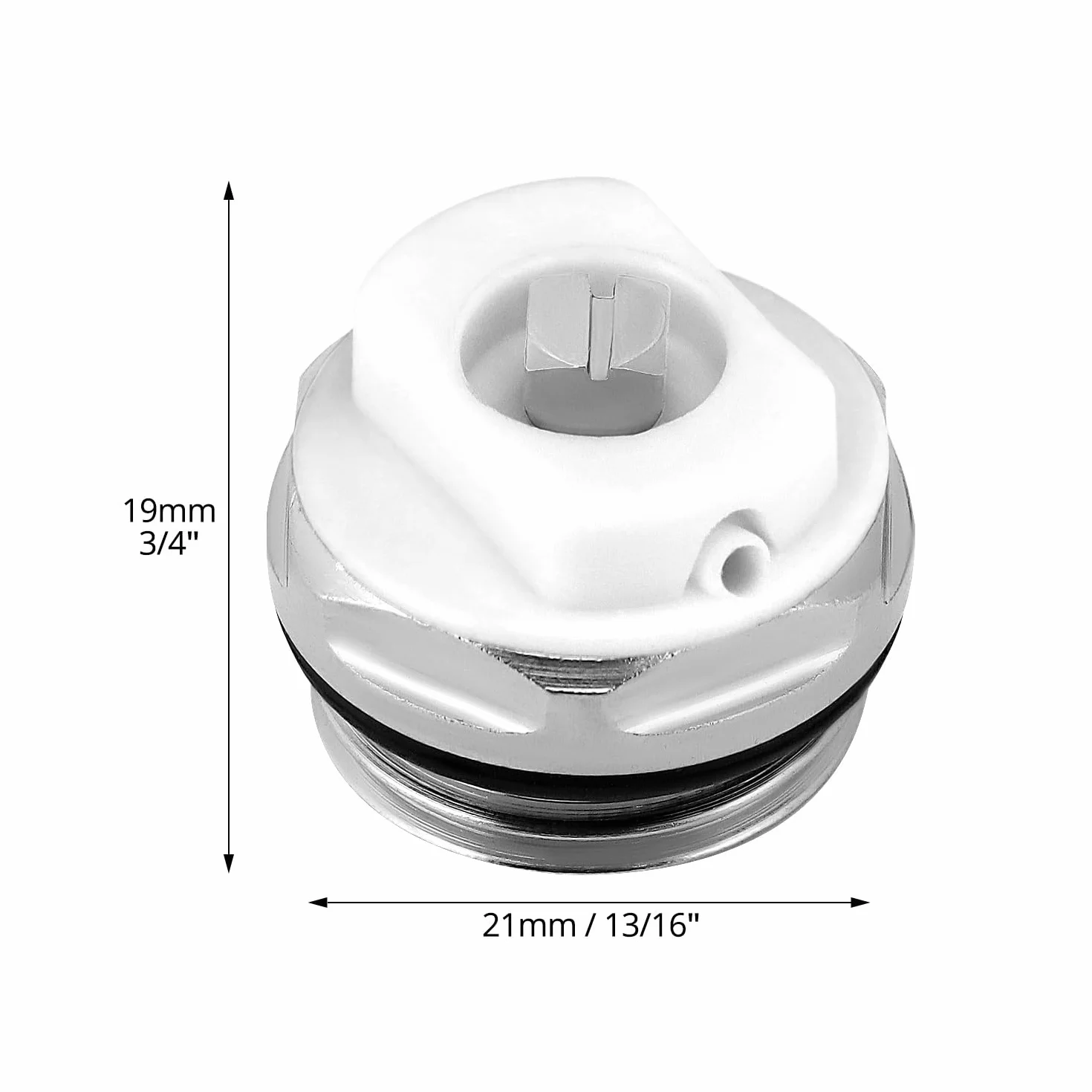 QWORK® 4 sztuki zatyczek do zaworu odpowietrzającego do grzejników, śruba odpowietrzająca do grzejnika 1/2"