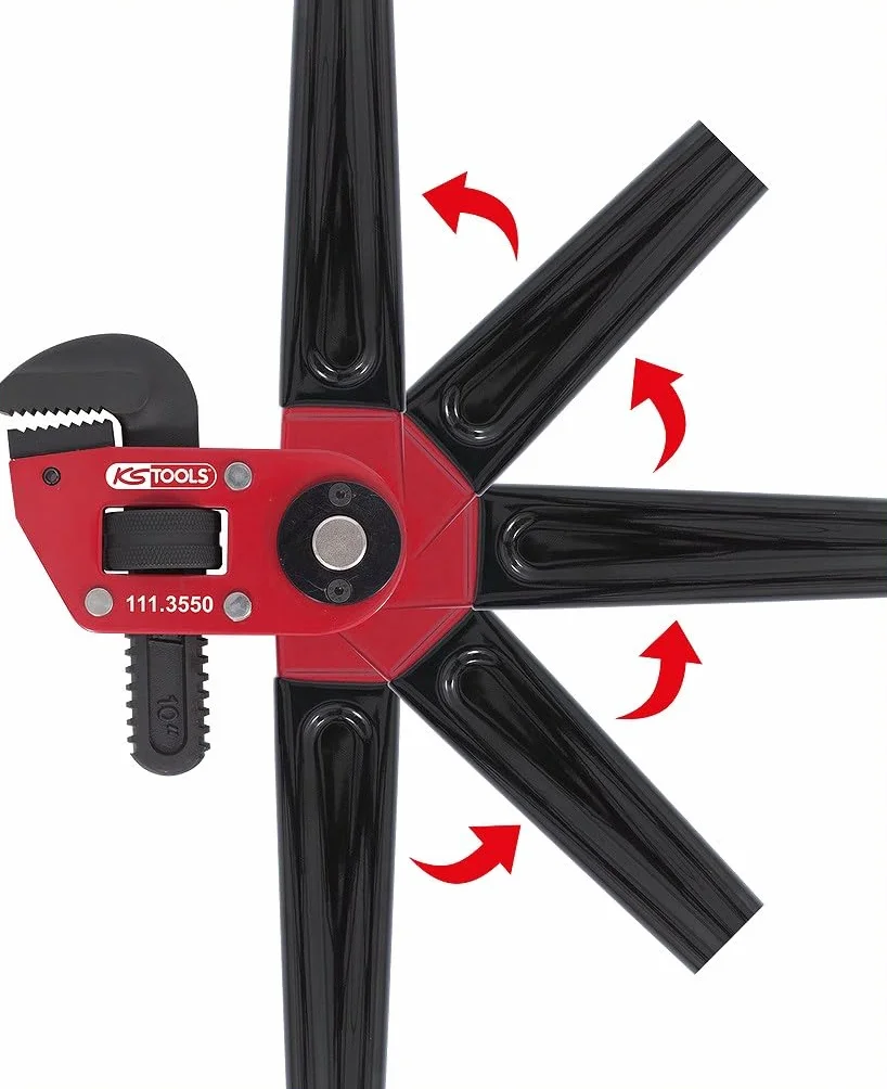 KS Tools 111.3550 1.1/2" Szczypce do rur z nastawną główką