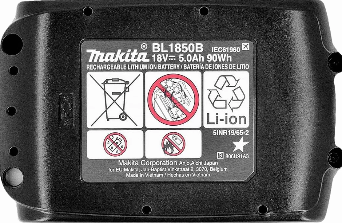 Makita Oryginalny akumulator litowo-jonowy BL1850 18 V 5,0 Ah LXT 3 szt