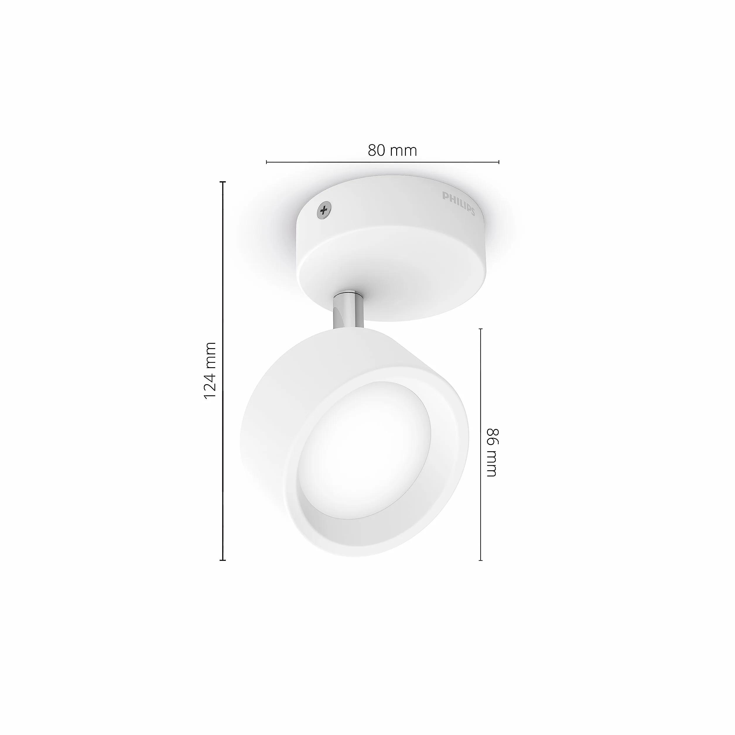 Philips Oprawa Punktowa Bracia Spot 1x5.5W 2700K, Biały