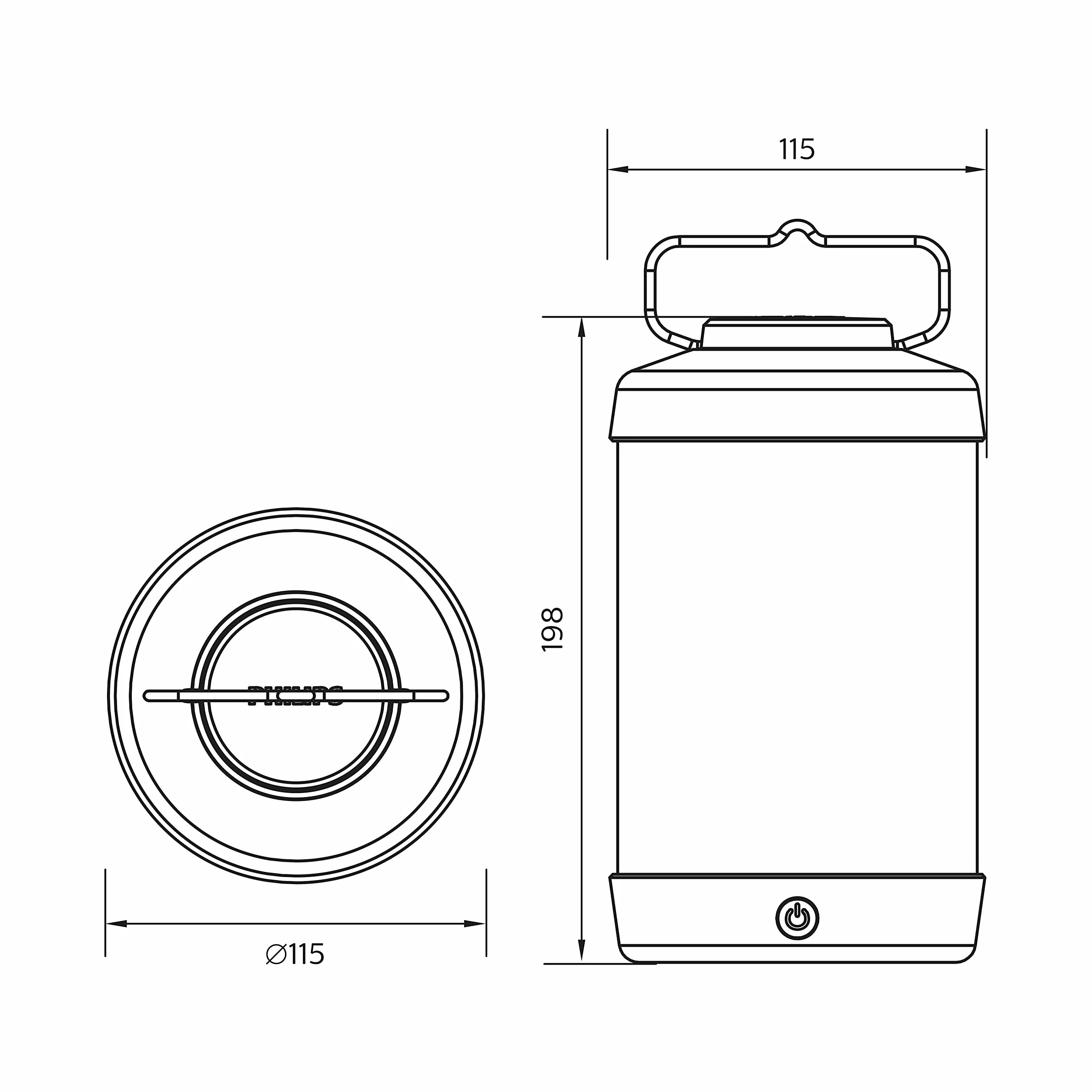 Philips Lampa Led, Biały, ‎115 x 115 x 198 cm