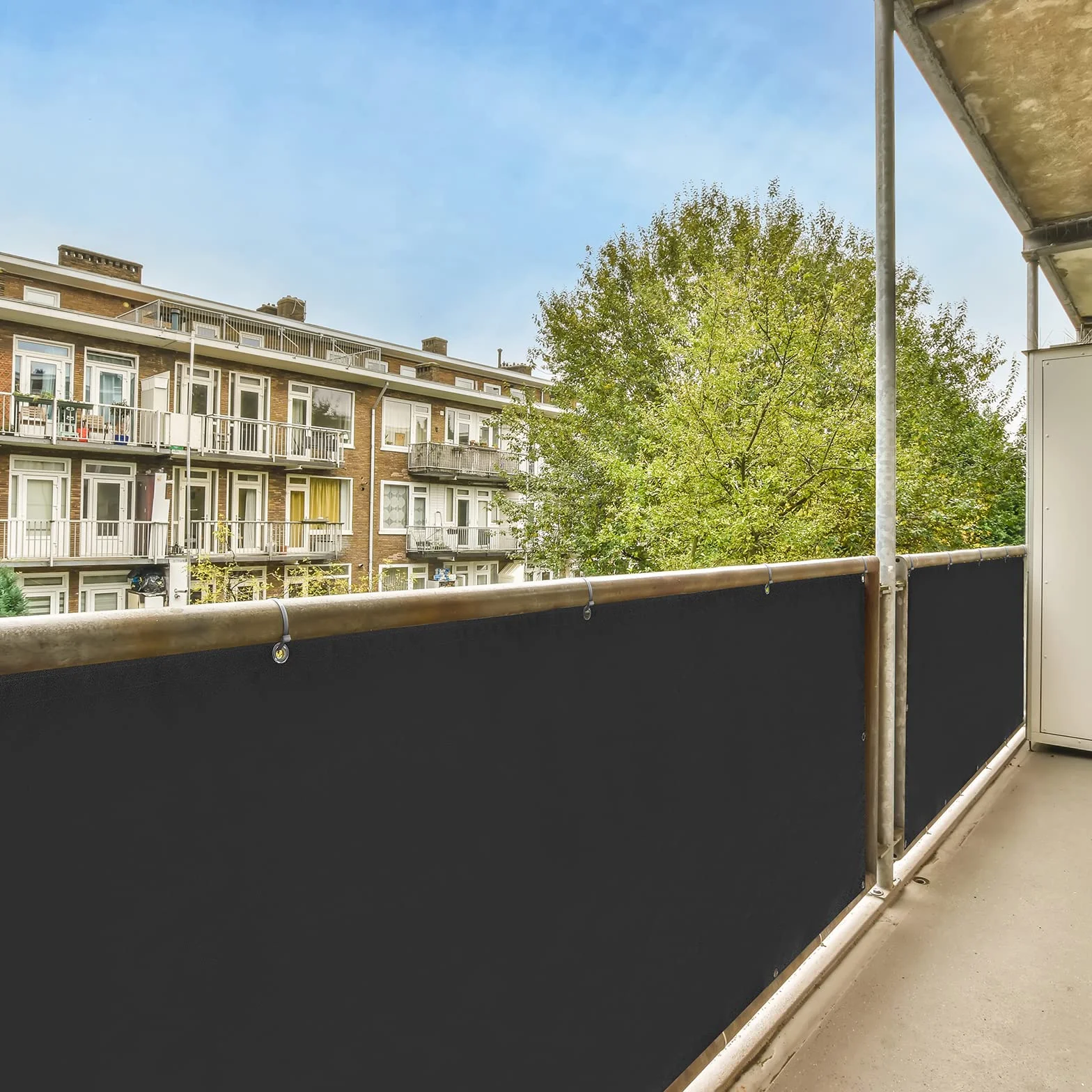 CCLIFE Zasłona na balkon nieprzezroczysta odporna na UV 0.9x3m