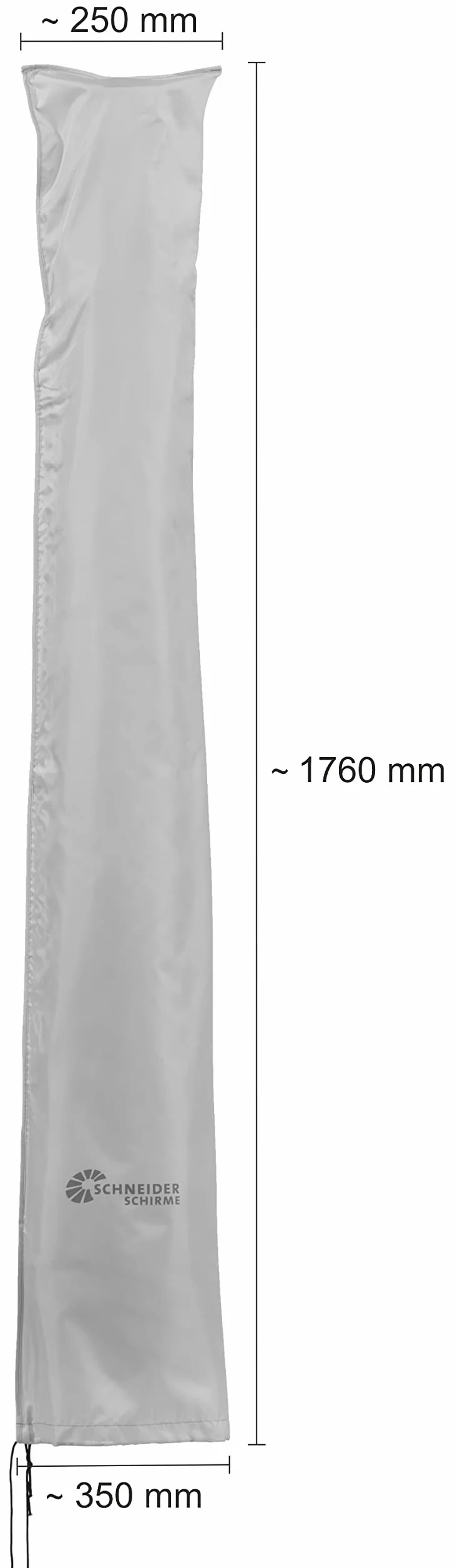 Schneider 821-00 Parent Pokrowiec na Parasol Przeciwsłoneczny, Srebrny, 300 cm Ø