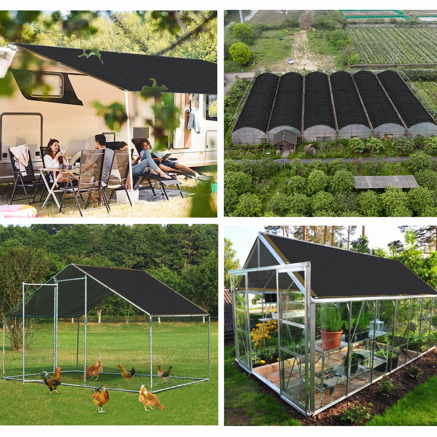 Żagiel przeciwsłoneczny 2 x 3 m prostokątny czarny 90% ochrona UV oczka