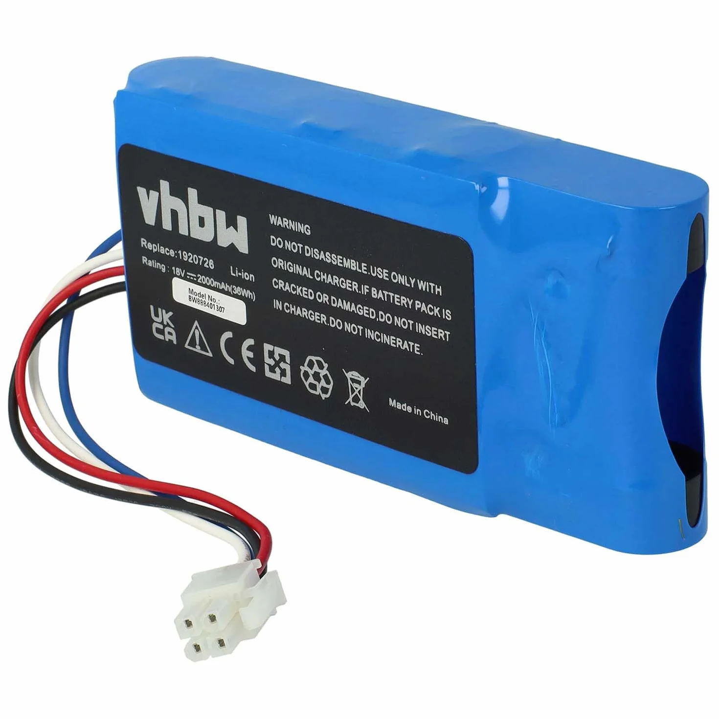 vhbw Akumulator kompatybilny z Yard Force Amiro 400, 400i, 350i, 350 (2000 mAh 18 V Li-Ion)