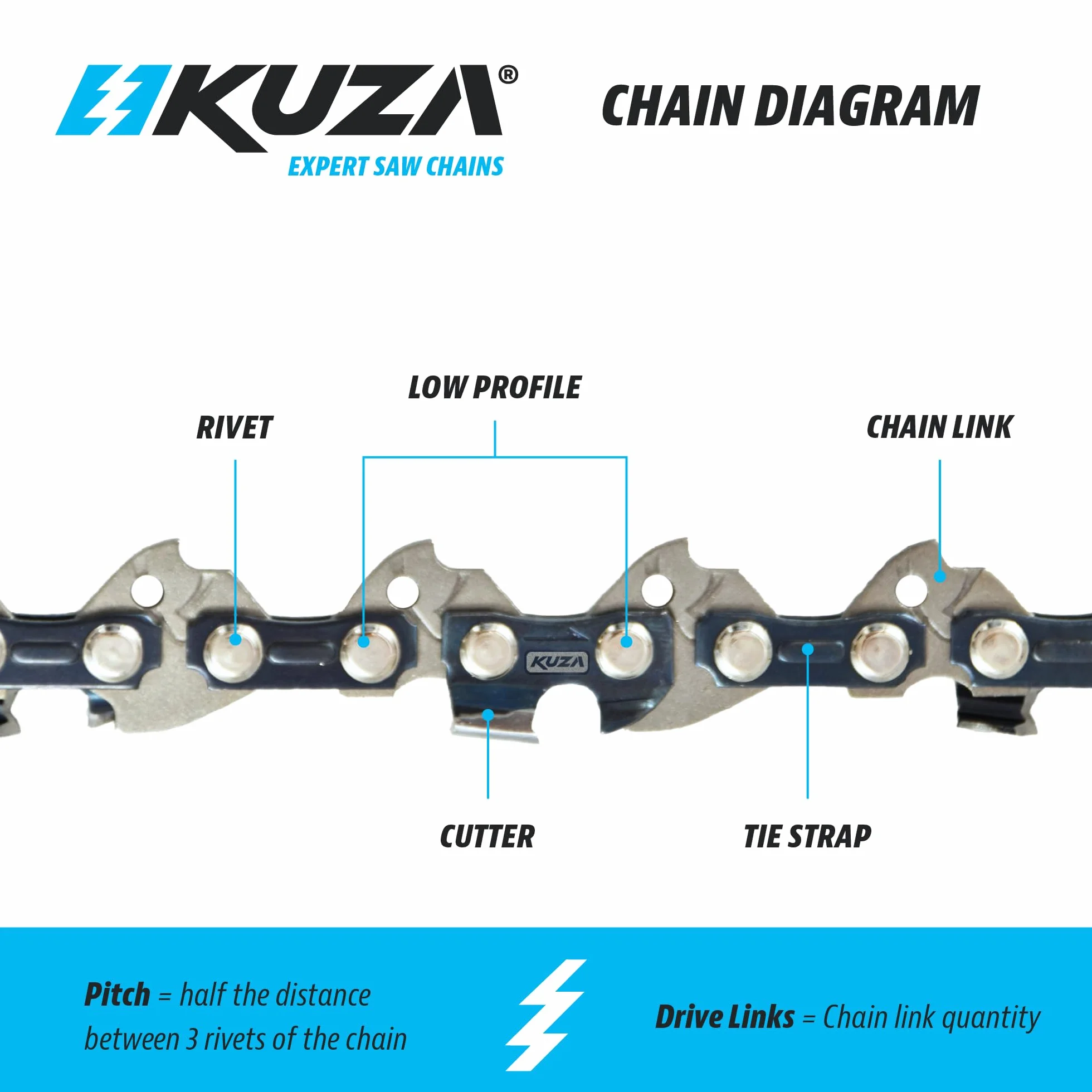 Łańcuch do piły łańcuchowej STI HL 1/4" .043" 64TG 30 cm 12 cali 3 sztuki