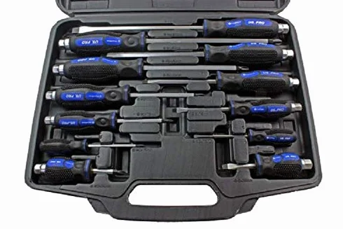 US Pro 12 szt. Zestaw wkrętaków przelotowych, śrubokręt szczelinowy, Philips B1610