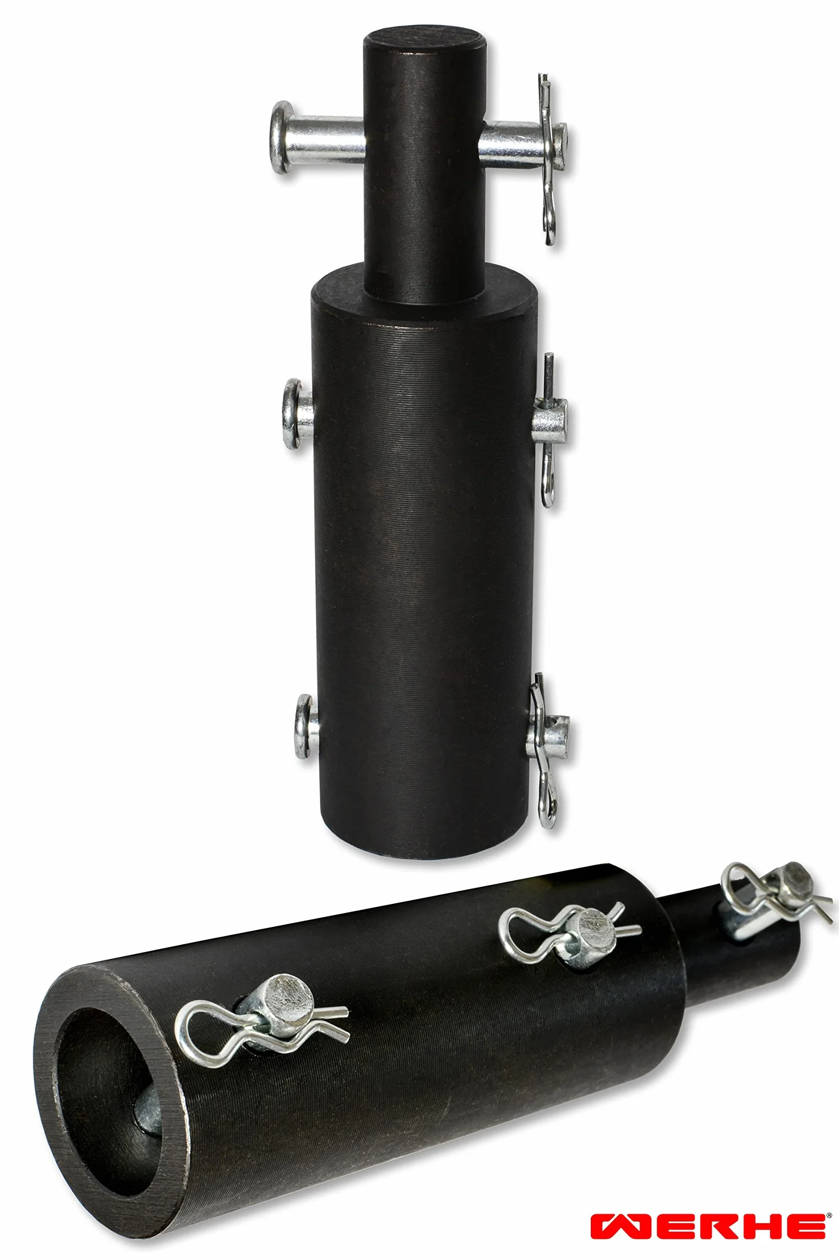 WERHE świder ziemny z podwójną spiralą Ø 250 mm, długość 80 cm | stal, chwyt 20 mm z adapterem 25/20 mm, SDS Max, głębokość robocza 60 cm, ok. 8 kg