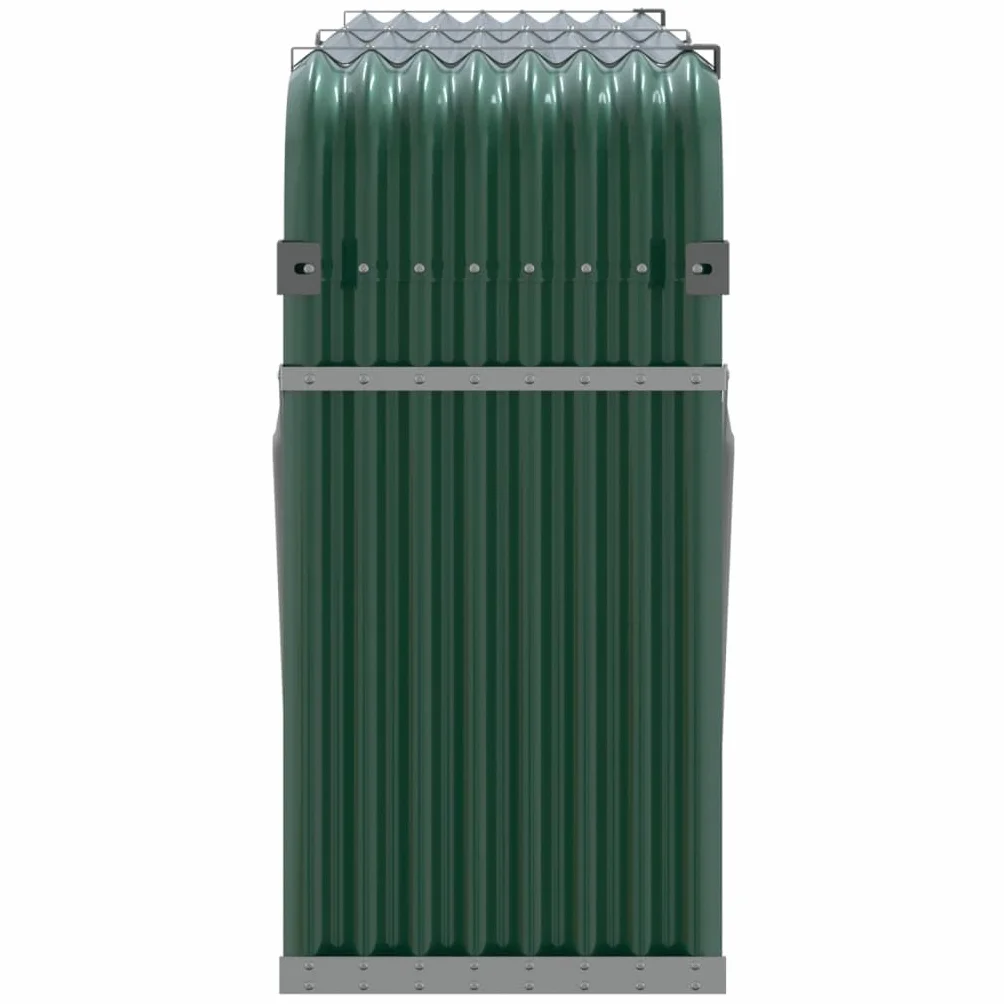 vidaXL Stojak na drewno zielony 180x45x100 cm stal galwanizowana