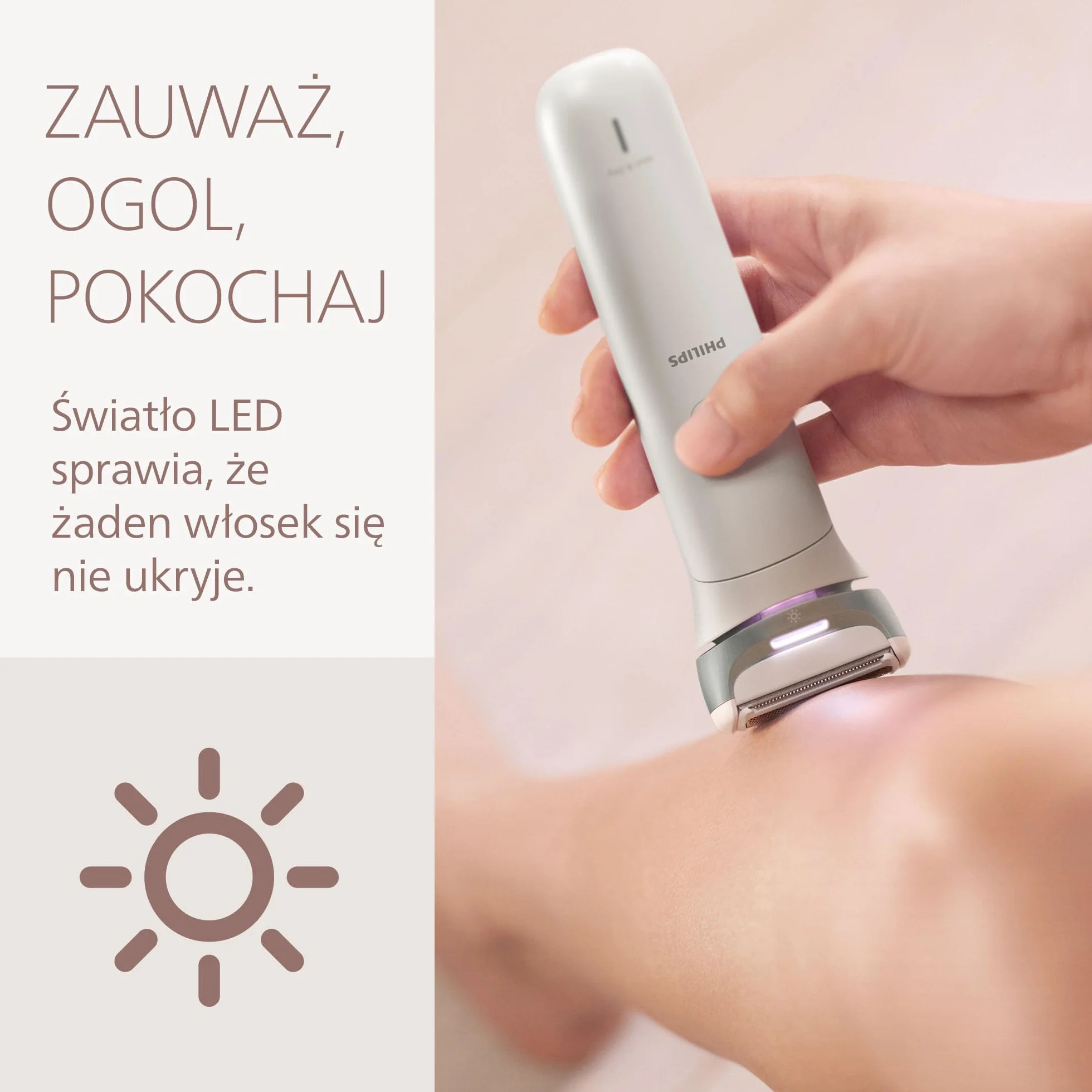 Philips Golarka damska serii 8000 – bezprzewodowa golarka elektryczna do golenia na mokro i na sucho, elastyczna głowica goląca, do twarzy, nóg, ciała i okolic bikini, model BRL159/00