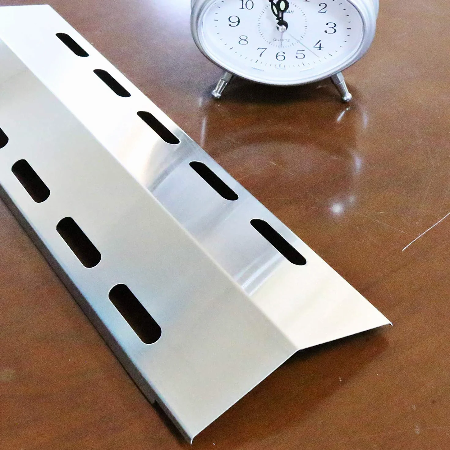 GFTIME 43 x 13 cm Uniwersalne części zamienne do płyt grzewczych dla Ducane 5 palników, Nexgrill, stal nierdzewna, poskramiacz płomienia, osłona cieplna, 5 sztuk