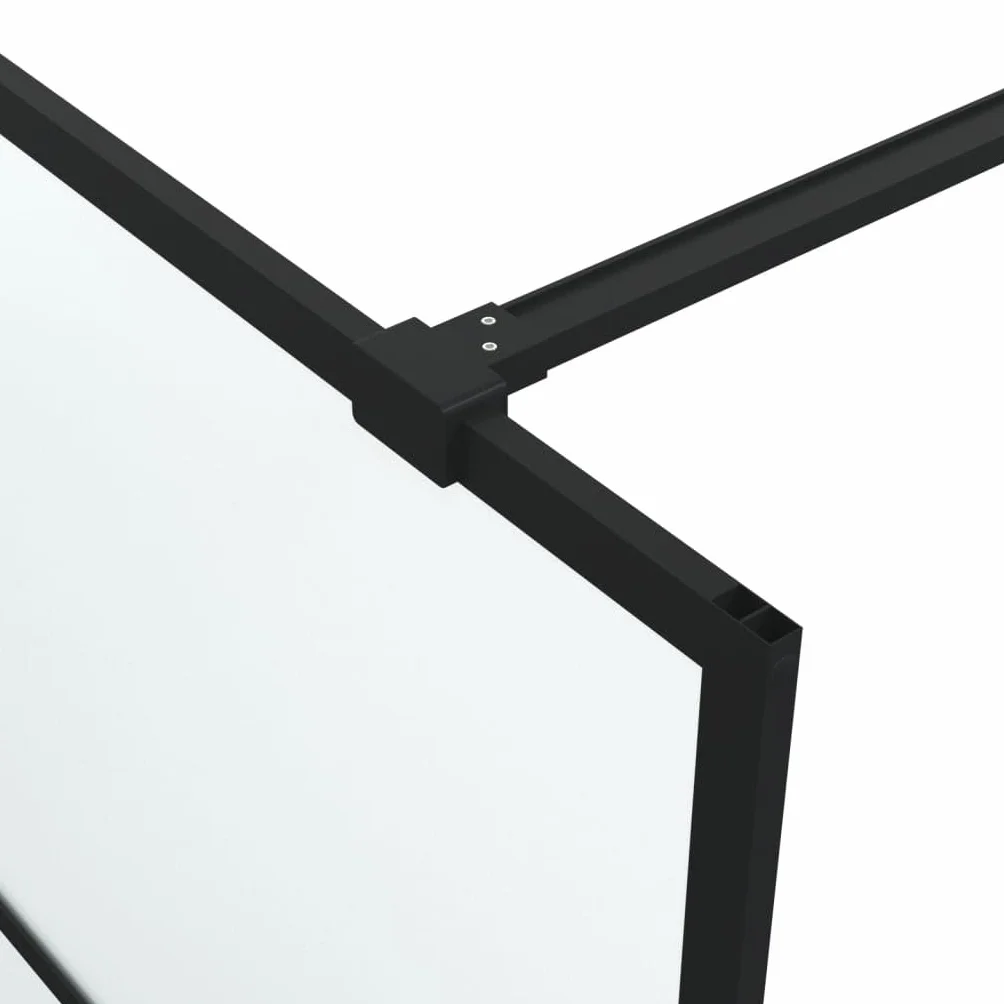 Fengshui Ścianka prysznicowa Walk-In czarna 80 x 195 cm ESG matowa | 5 mm szkło bezpieczne ESG, aluminiowa rama, regulowany profil, instrukcja montażu w zestawie