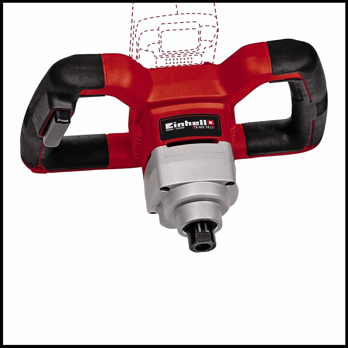 Einhell Akumulatorowe mieszadło do farb i zaprawy TE-MX 18 Li-Solo Power X-Change (Li-ion, 18 V, elektronika prędkości obr. do materiału i zastosowania, bez akumulatora i ładowarki)