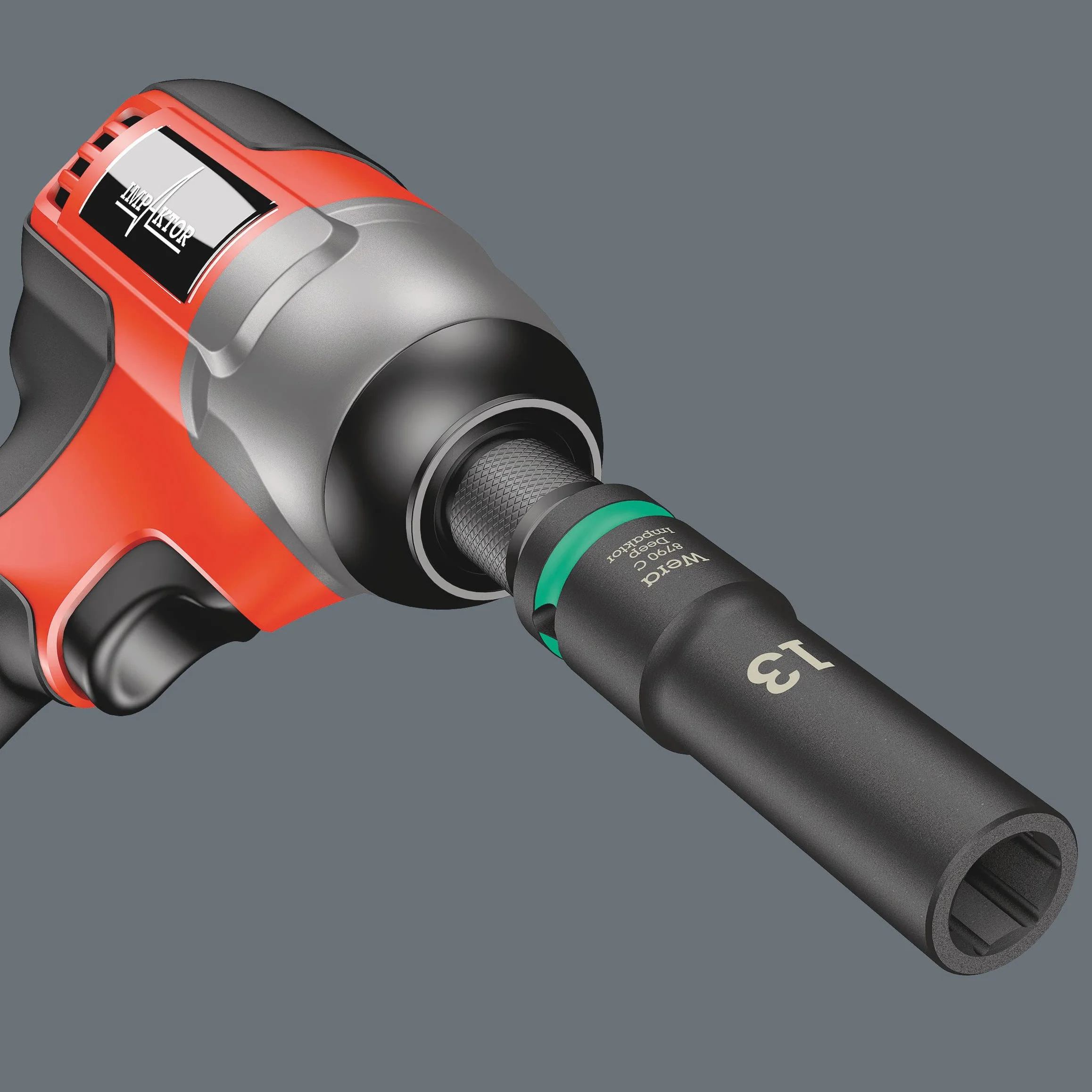 Wera 05004839001 8790 C Impaktor Deep nasadka na klucz nasadowy z napędem 1/2", cyjan, 24,0 x 83,0 mm, czarny