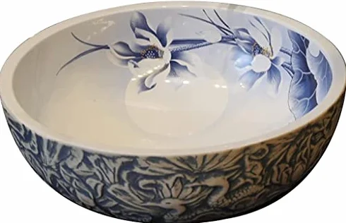 Ceramiczna Umywalka Łazienkowa Nablatowa, Umywalka Nablatowa W Stylu Retro W Kształcie Lotosu Do Nowoczesnych Łazienek Domowych