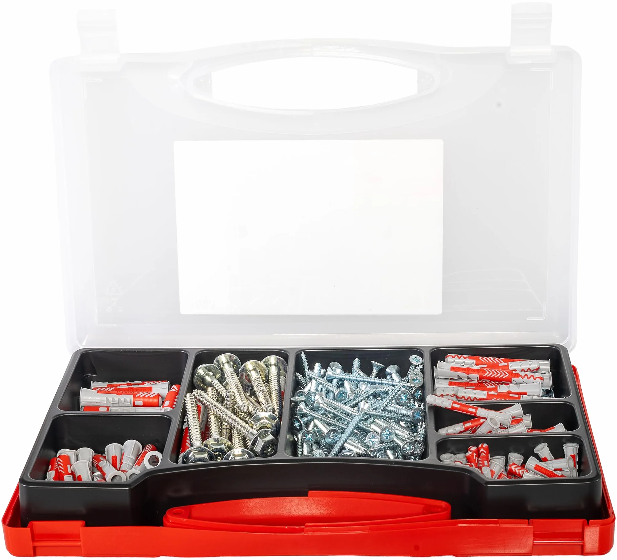 fischer Meister-Box XL stary budynek, 280-częściowy zestaw śrub do kołków, średnica 6-10 mm, długość 30-80 mm, dla majsterkowiczów i profesjonalistów, uniwersalne kołki rozporowe DuoPower, optymalne