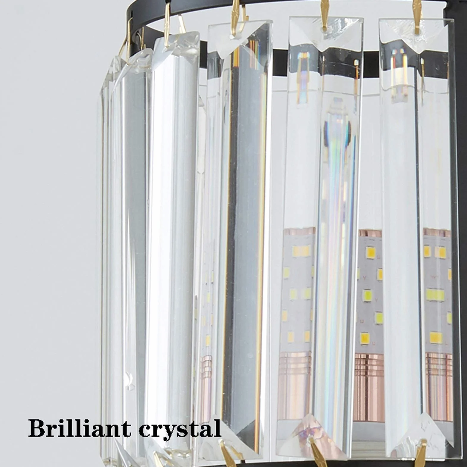 lampa ścienna Nowoczesna Kryształowa Lampa Ścienna Kreatywna sypialnia Lampka nocna E14 Holder Matt Czarny Oświetlenie wewnętrzne do schodów Lokalowy Lokalizacja Aisle, 13.1 "H kinkiet