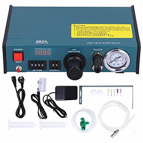 Półautomatyczna Maszyna do Dozowania Kleju Wyświetlacz Cyfrowy Dozownik Kleju w Płynie Obsługa Półautomatyczna/ręczna(AC220V EU Plug)