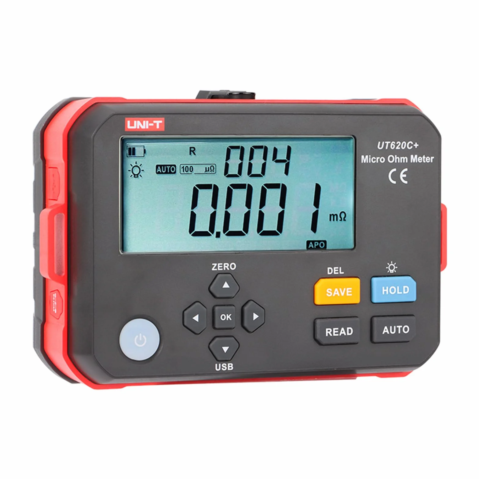 UNI-T UT620C+ cyfrowy miernik niskiego oporu DC, mikro-omomierz, tester rezystancji kabli, przewodów/cewek/silników, 0,001 mΩ ~ 300,0 kΩ