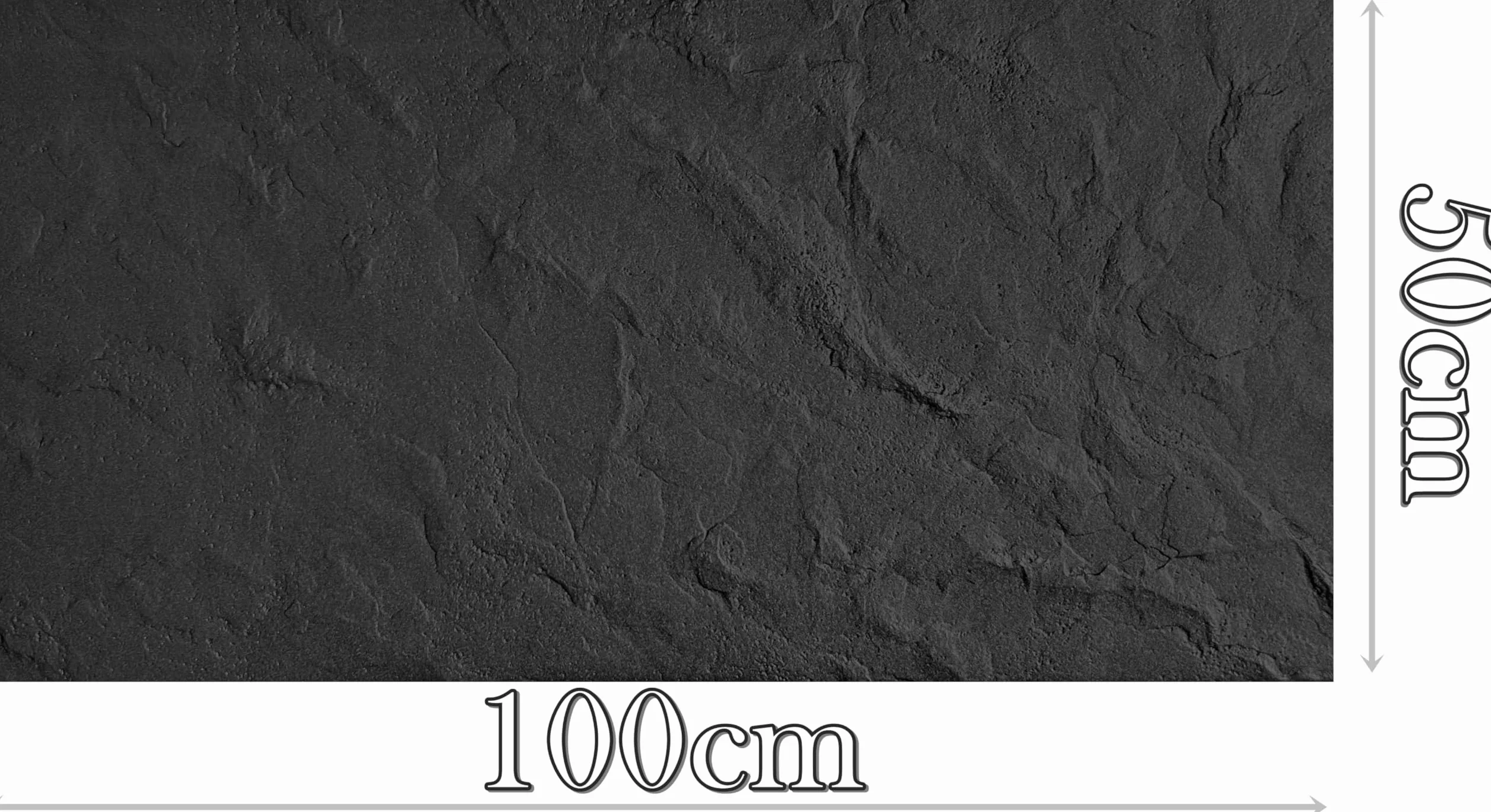 DECCART - Panele ścienne 100x50 cm - Panele ścienne - Panele - Okładziny ścienne wewnętrzne, okładziny sufitowe, Panel styropianowy 3D, imitacja kamienia - Czarny blok skalny - 24 sztuki (12 m²)