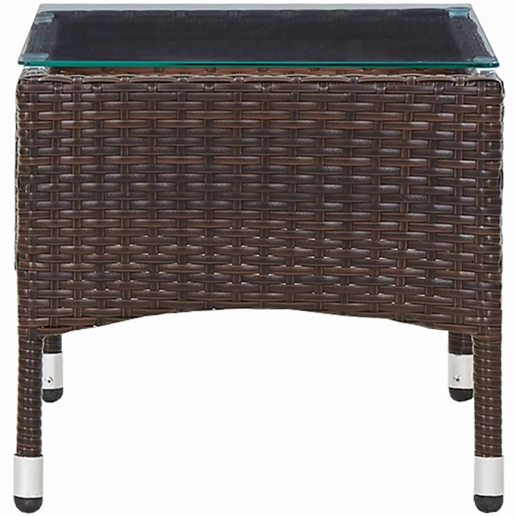 VidaXL Stolik kawowy Brązowy 60x40x36 cm pleciona żywica