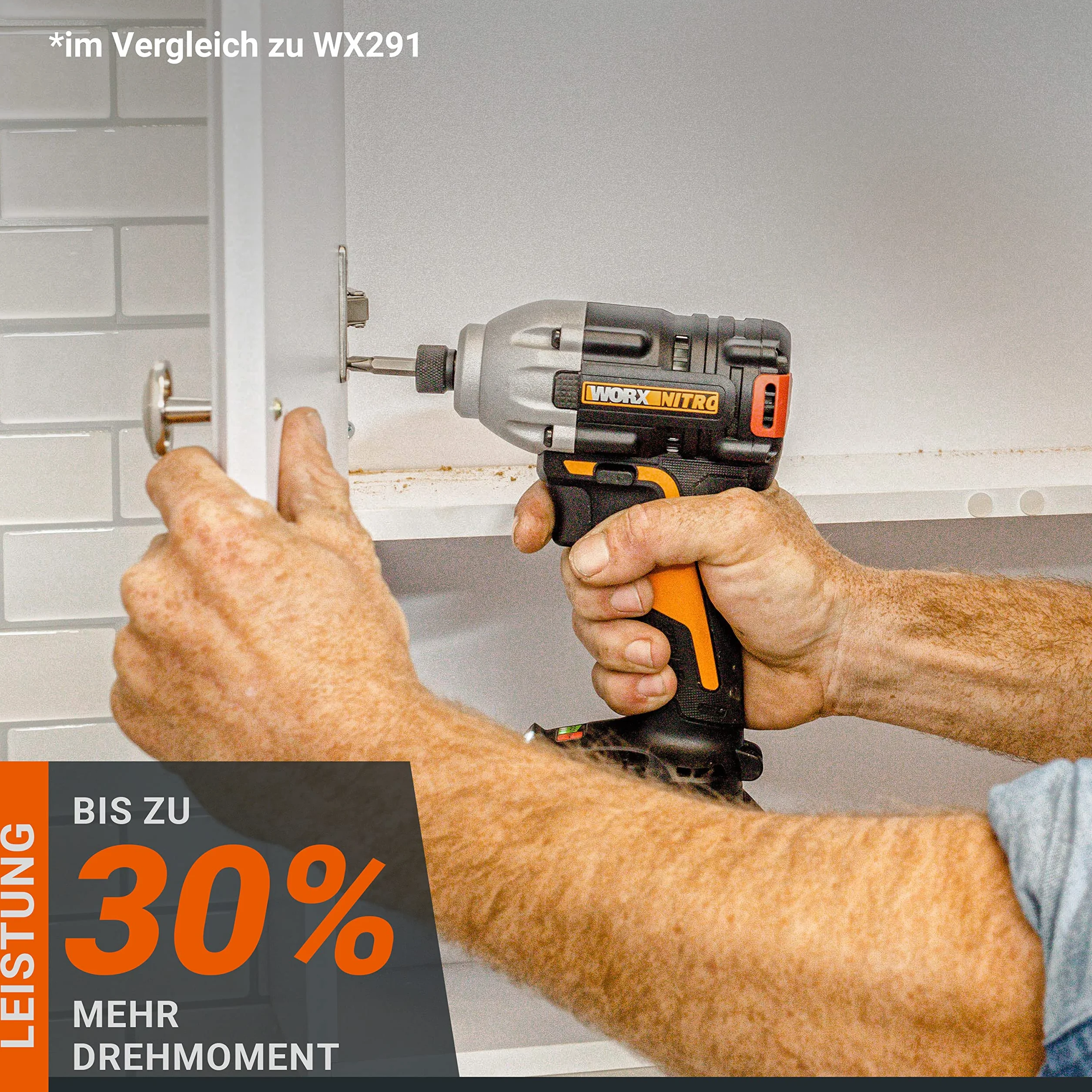 WORX WX261.9 Akumulatorowa Wkrętarka Udarowa 20 V, Wydajna, Bezszczotkowa Wkrętarka Akumulatorowa do Wkręcania, bez Akumulatora i Ładowarki