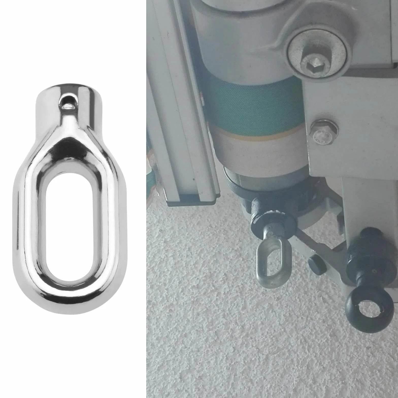 Create idea 2PCS Pier?cie? do markizy Hak do podno?nika markizy Pier?cie? do markizy Korba do podno?nika markizy Pier?cie? ze stopu aluminium Przek?adnia ?limakowa markizy 62x31,4x10mm