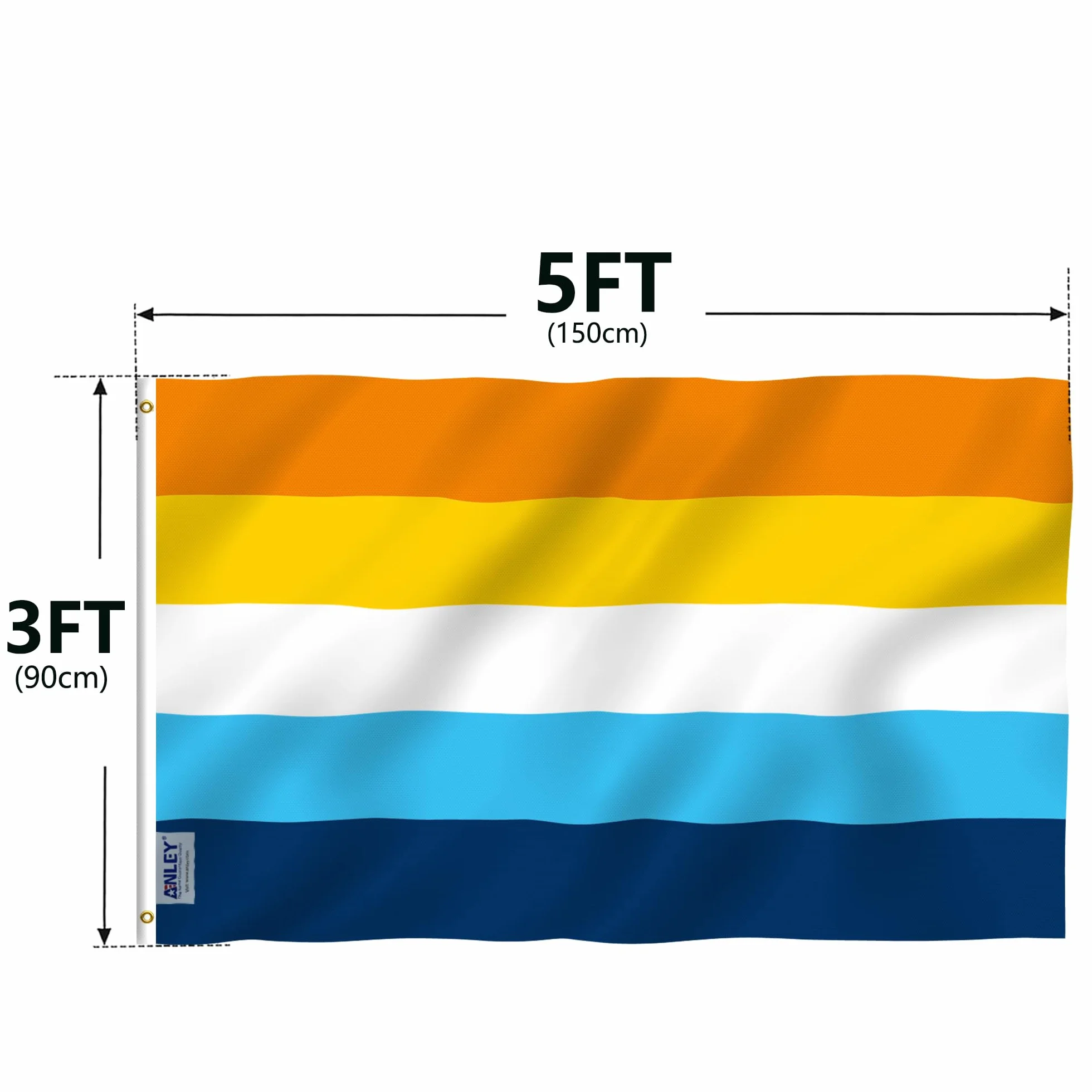 Anley Fly Breeze 3x5 Foot Aroace Pride Flag - Żywy kolor i odporność na blaknięcie - Płócienny nagłówek i podwójne szycie - Aromantyczne bezpłciowe flagi LGBT Poliester z mosiężnymi przelotkami 3 X 5 Ft