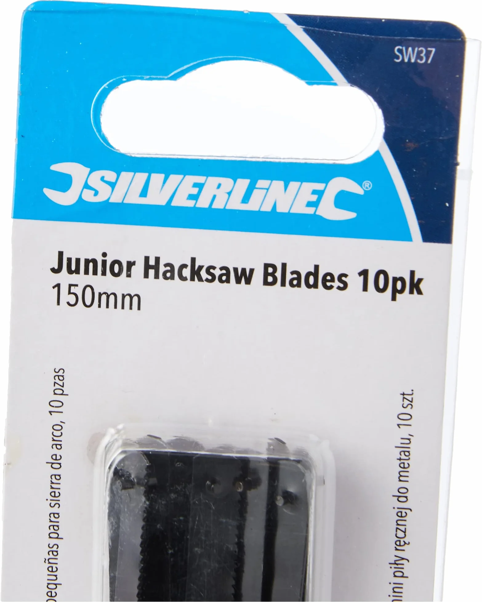 Silverline SW37 Junior, brzeszczoty do piły do metalu, 10 szt., 150 mm, czarne
