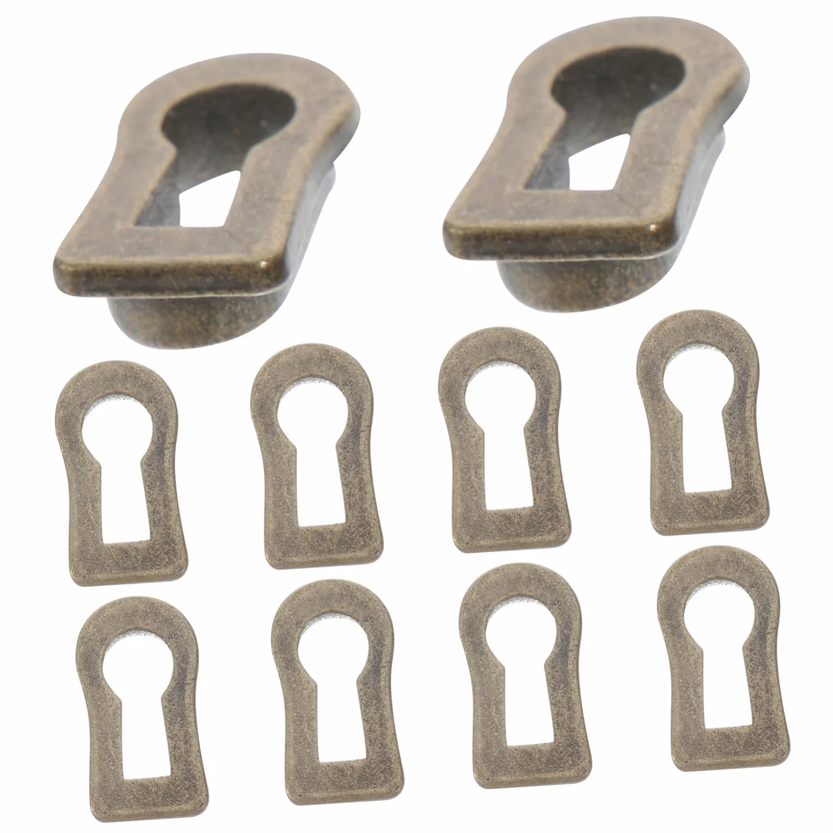 BESTonZON 10kawałki Sztuk Ozdobne Osłony Dziurki Klucza z Cynku Antique Keyhole Cover Elegancka Dekoracja Mebli Do Komody Trwałe Akcesoria Meblowe Stylu Vintage