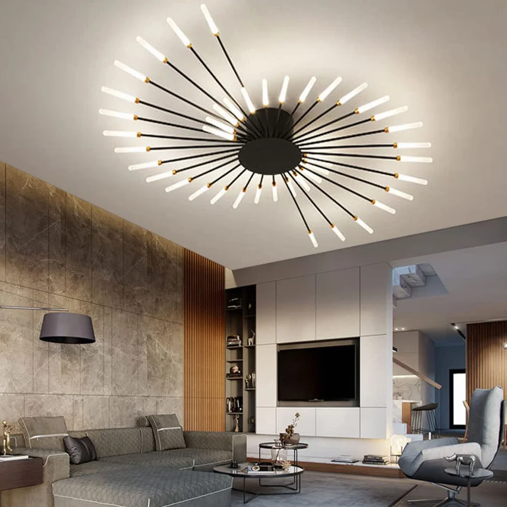 Nowoczesna lampa sufitowa LED, lampa sufitowa fajerwerki, design, żyrandol, kreatywność, sypialnia, salon, lampa ścienna, przedpokój, biuro, pokój dziecięcy, oświetlenie wewnętrzne, dekoracyjne