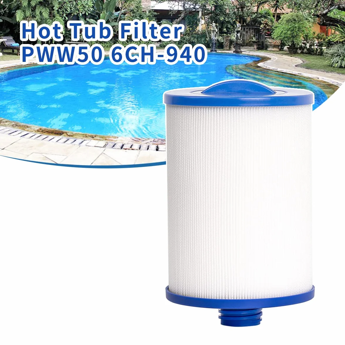 WuYan Filtr do wanny z hydromasażem kompatybilny z Unicel 6CH-940, do Pleatco PWW50P3, PWW50-P3, Filbur FC-0359, Waterway Plastics 817-0050, 25252, 378902, 03FIL1400 Filtry Spa Wkład filtra wody