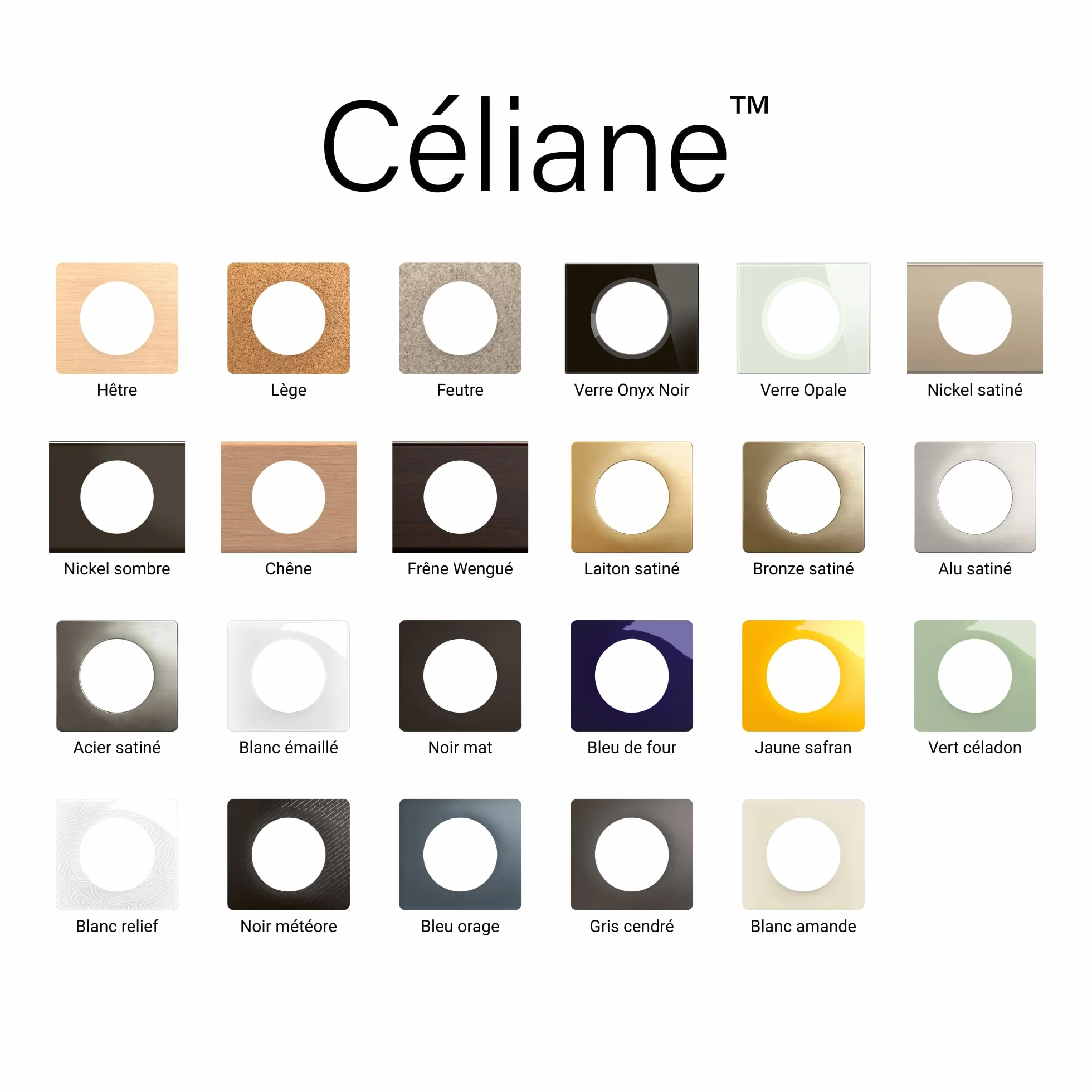 LEGRAND - Płyta Céliane - Płyta wykończeniowa do gniazd i przełączników Céliane - 1 słupek - Czarna matowa