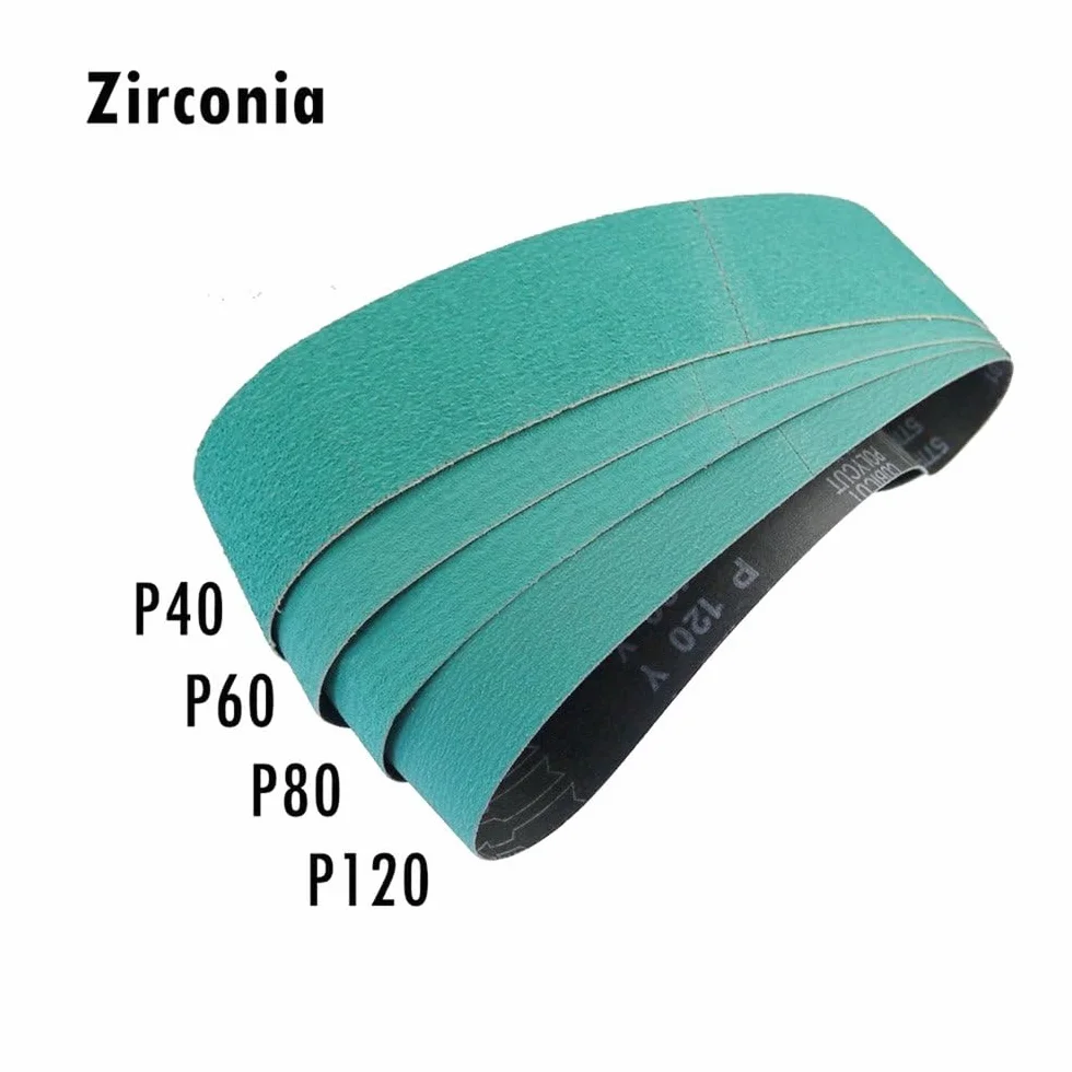 1 sztuka 1220 * 50/75/100/150mm Pas ścierny cyrkonowy P40 P60 P80 P120 Do szlifowania i polerowania mebli drewnianych ze stali nierdzewnej, P120, 1220 * 100 mm