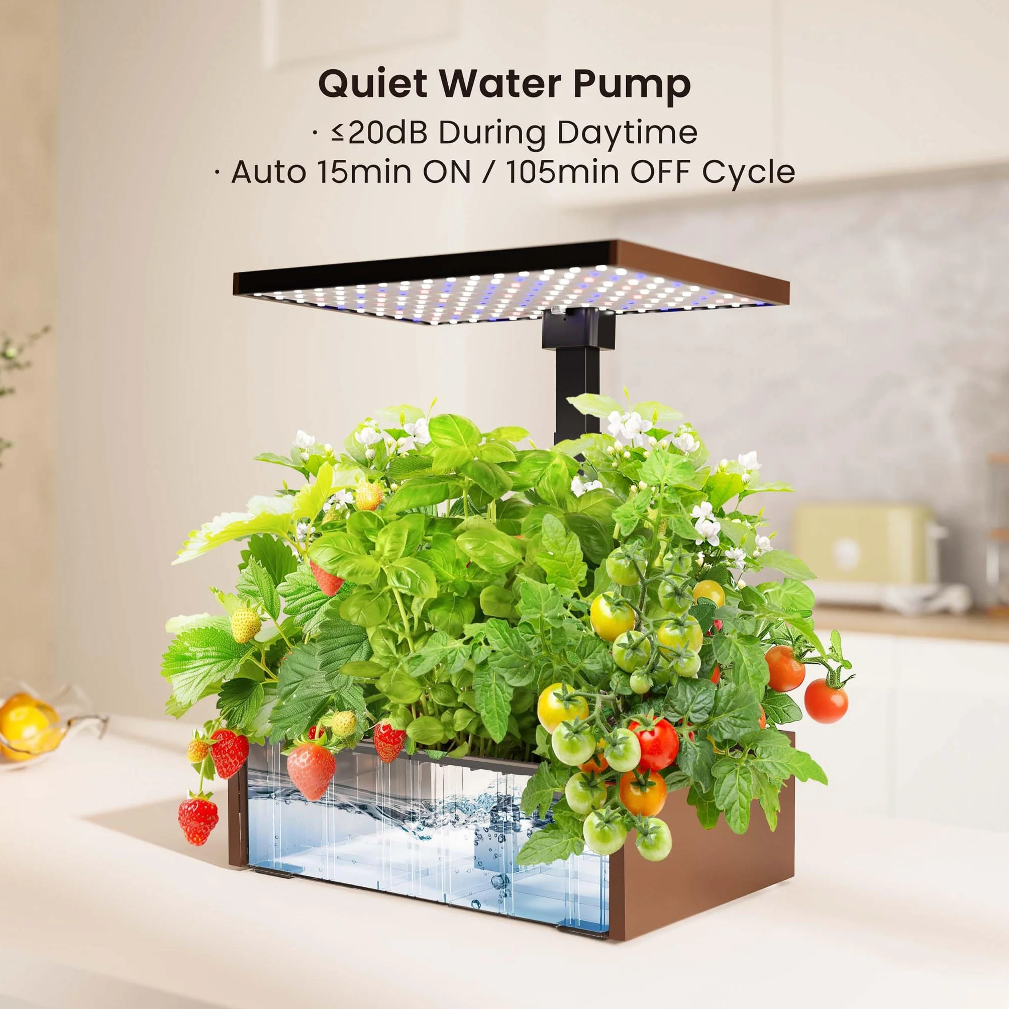 Wiltec System do uprawy hydroponicznej z lampą LED, doniczka na 20 sadzonek