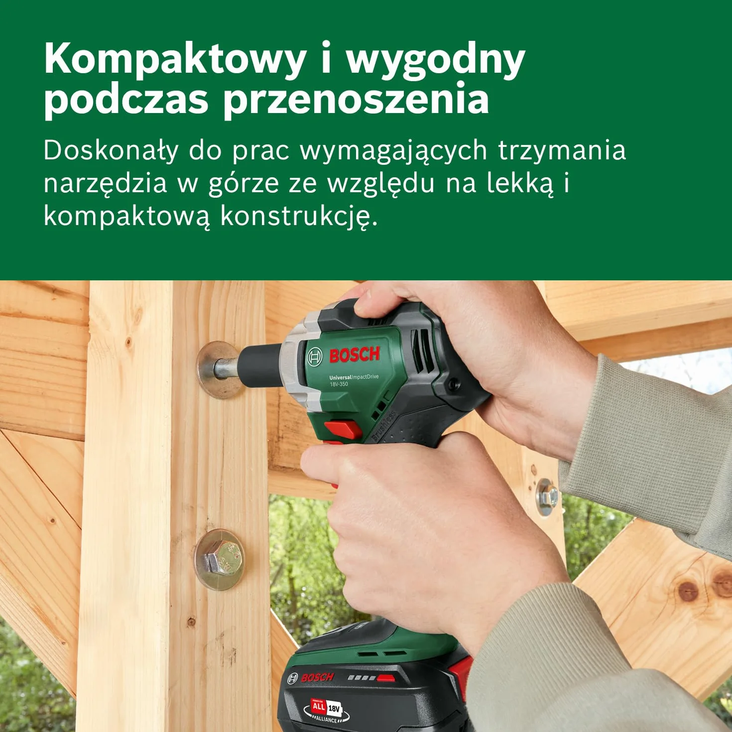 Bosch Akumulatorowy klucz udarowy UniversalImpactDrive 18V-350 350 Nm zestaw nasadek